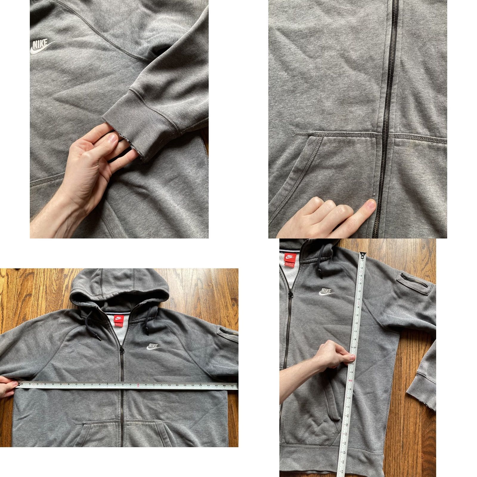 Nike Nike Tech Fleece AW77 Hoodie Sweatshirt Men 2XL Full Zip Gray Size US XXL / EU 58 / 5 - 8 Thumbnail