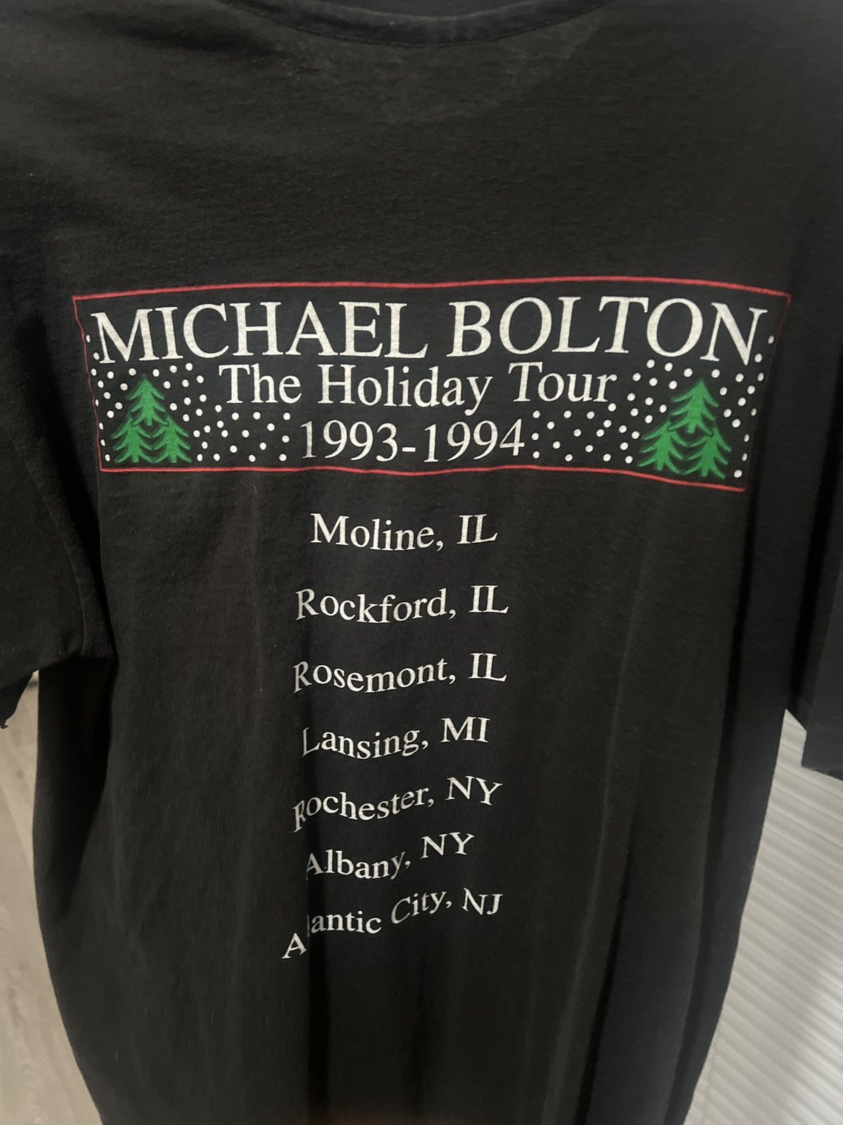 Hanes Michael Bolton 93/94 Holiday Tour Tee Size US L / EU 52-54 / 3 - 2 Thumbnail