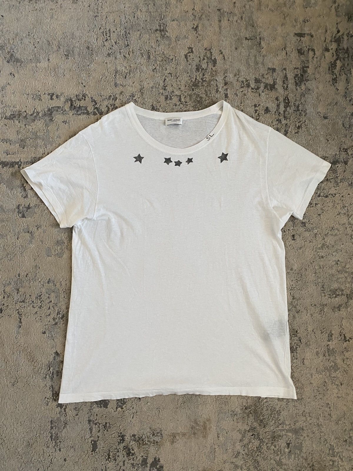 Pre-owned Saint Laurent 2016 Stars T Shirt In White