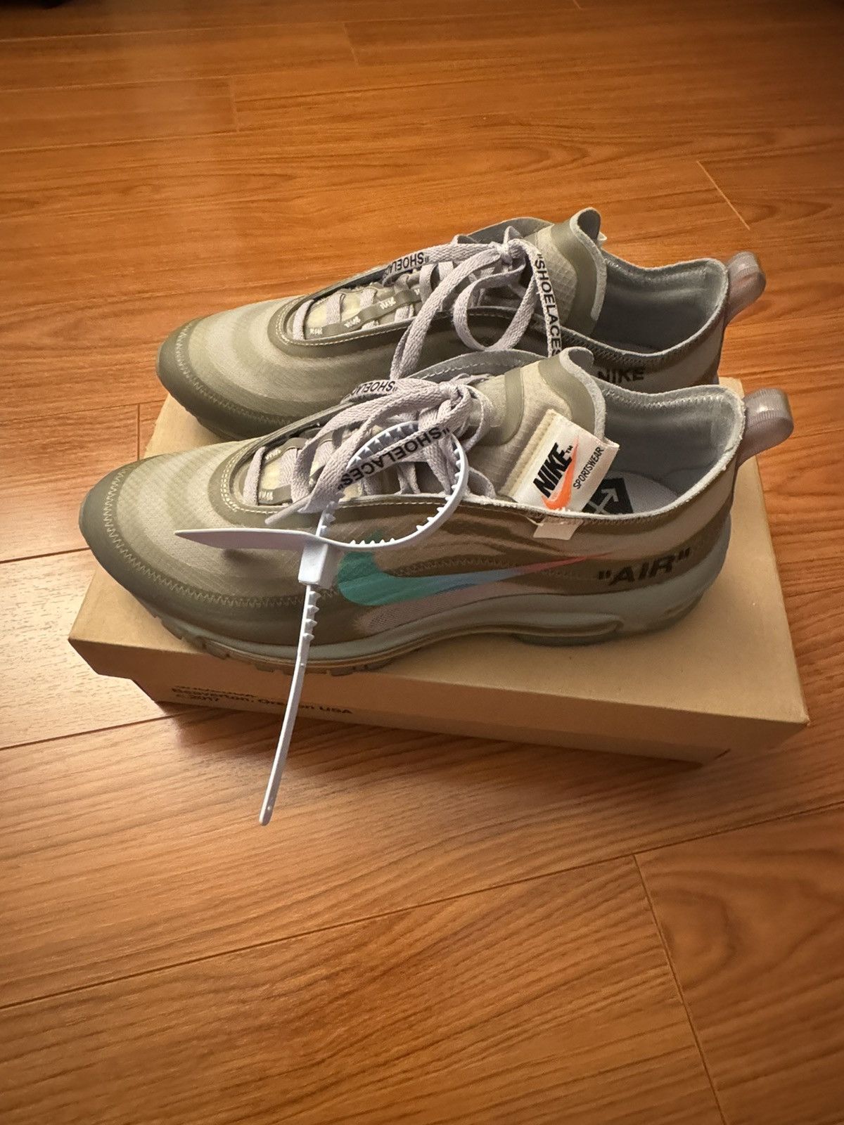 Nike × Off-White Nike Off-White Air Max 97 ‘Menta’ Size US 8 / EU 41 - 2 Thumbnail