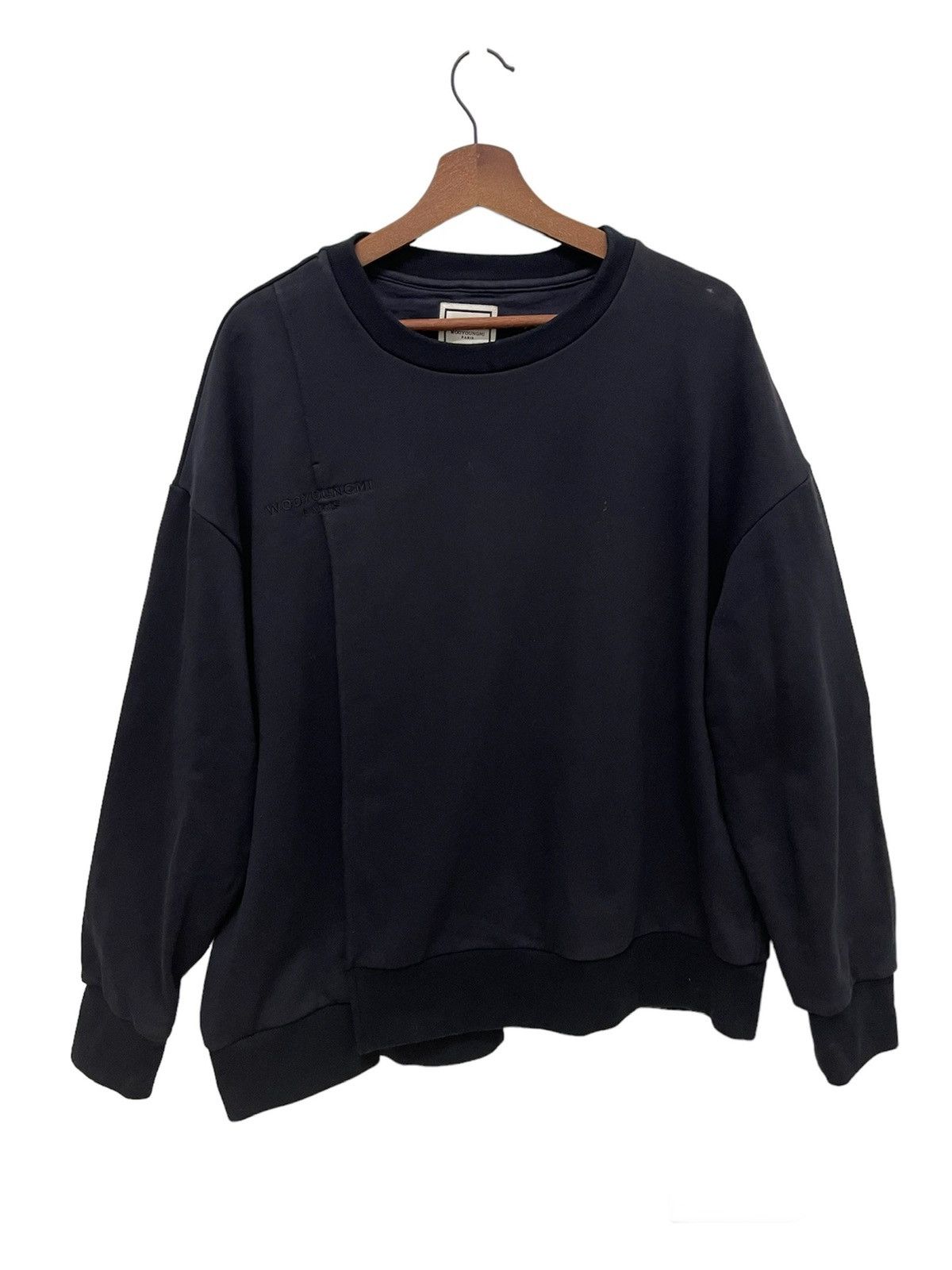 Designer HYPE WOOYOUNGMI ASYMMETRIC SWEATER BIG SPELLOUT Size US L / EU 52-54 / 3 - 2 Thumbnail