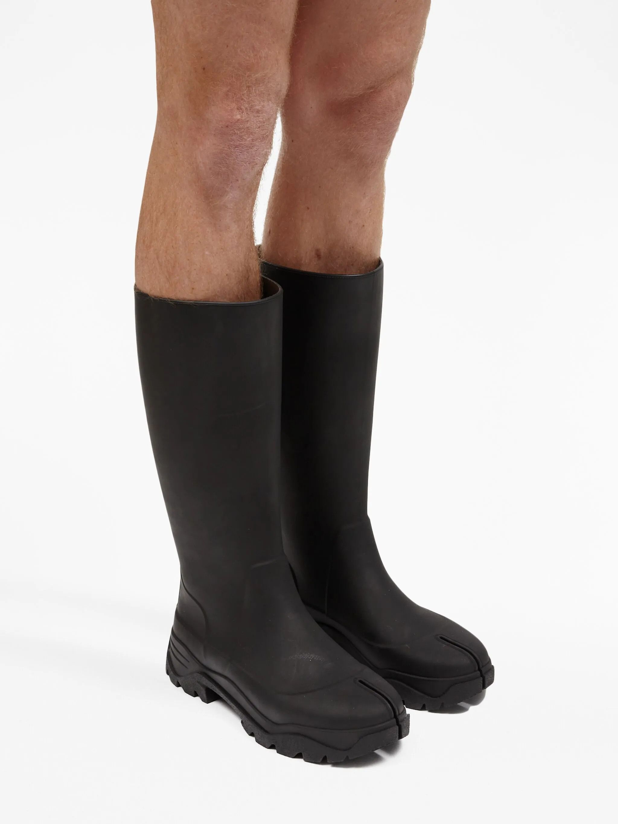 Maison Margiela o1w1db10425 Tabi Rain Boots in Black Raven Size US 10 / EU 43 - 6 Thumbnail