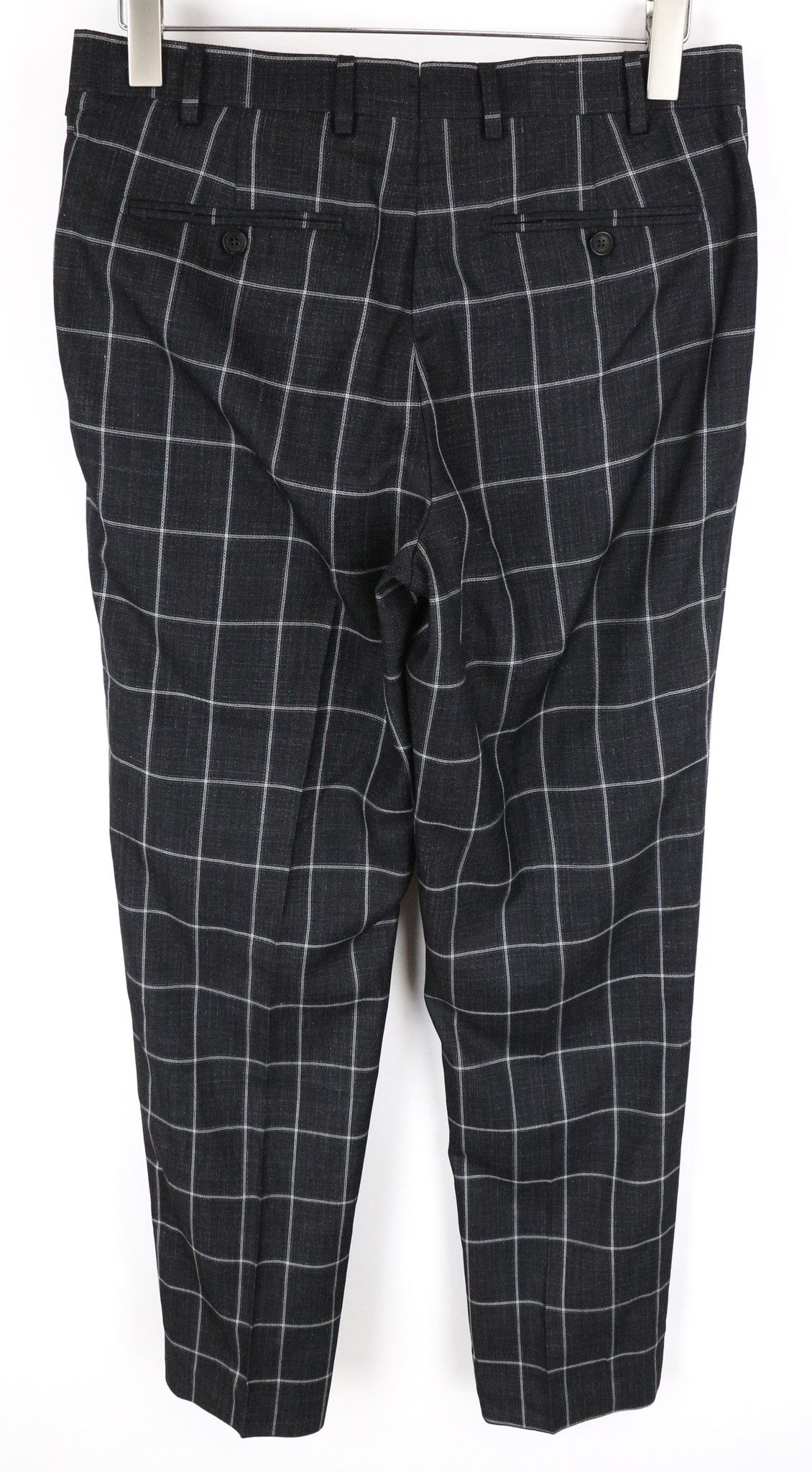 Suitsupply BRESCIA UK38S Grey Silk Wool Linen Trousers 73628 Size 38S - 2 Thumbnail