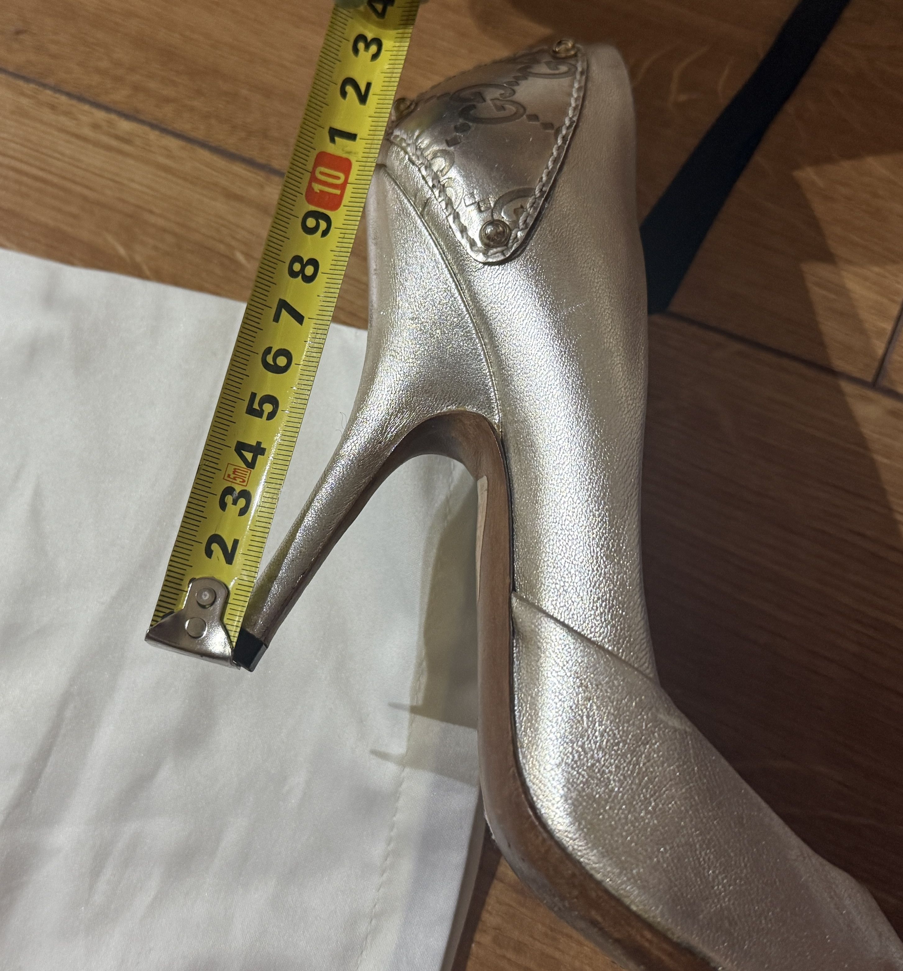 Gucci Gucci silver GG heels Size US 7 / IT 37 - 5 Thumbnail