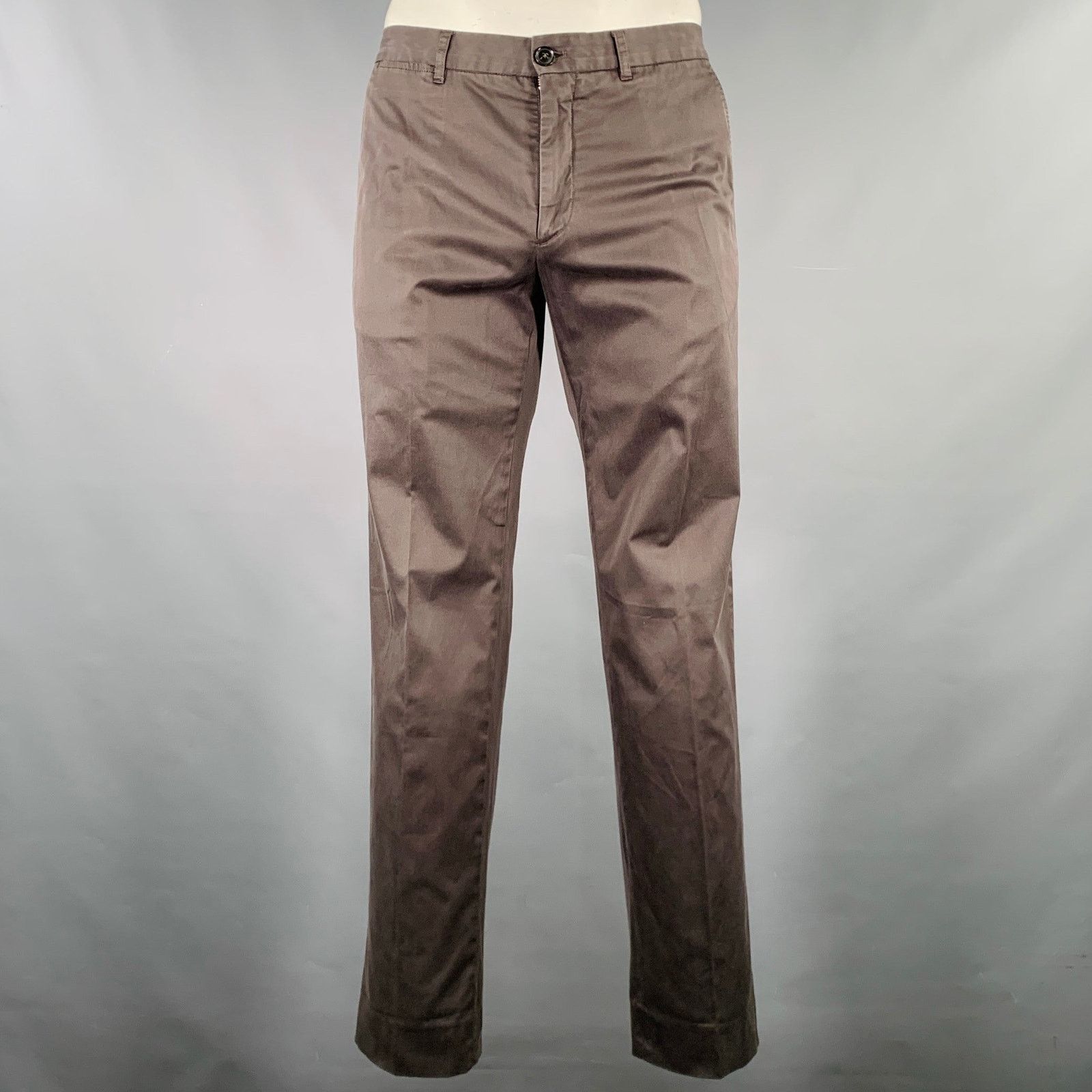 Ermenegildo Zegna Size 34 Charcoal Grey Cotton Blend Casual Pants Size US 34 / EU 50 - 1 Thumbnail