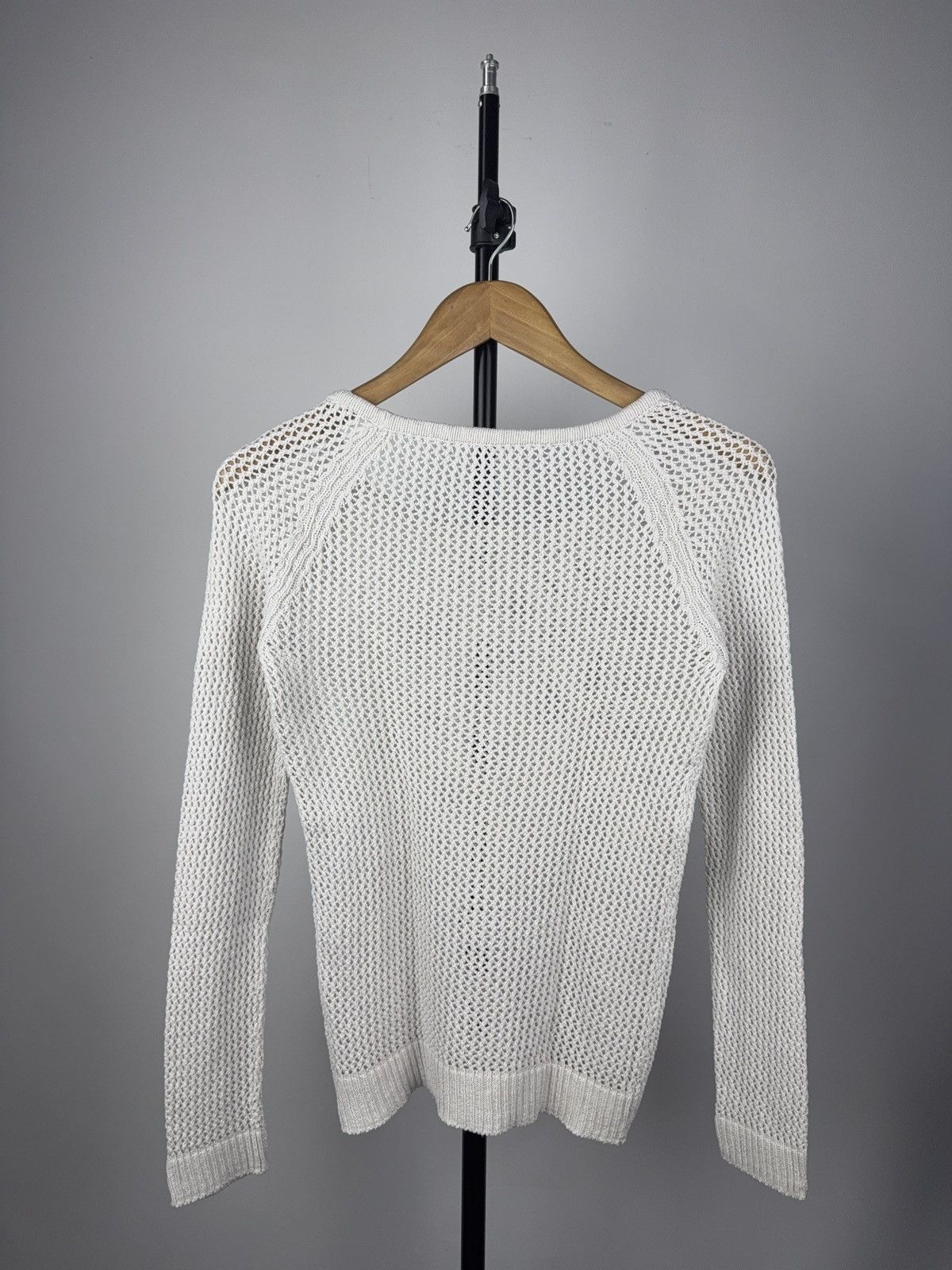 Japanese Brand × Vintage Vintage 90s Y2K Japanese Avant Garde knit mesh sweatshirt Size S / US 4 / IT 40 - 5 Thumbnail