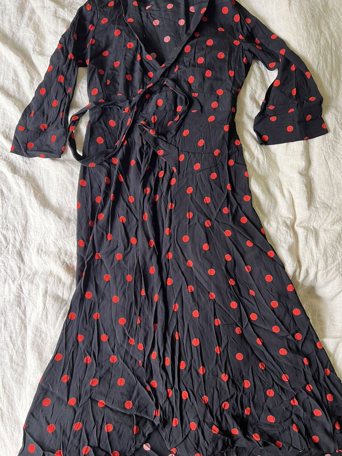Ganni Polka dot Ganni wrap dress with mid-length sleeves Size XS / US 0-2 / IT 36-38 - 3 Thumbnail