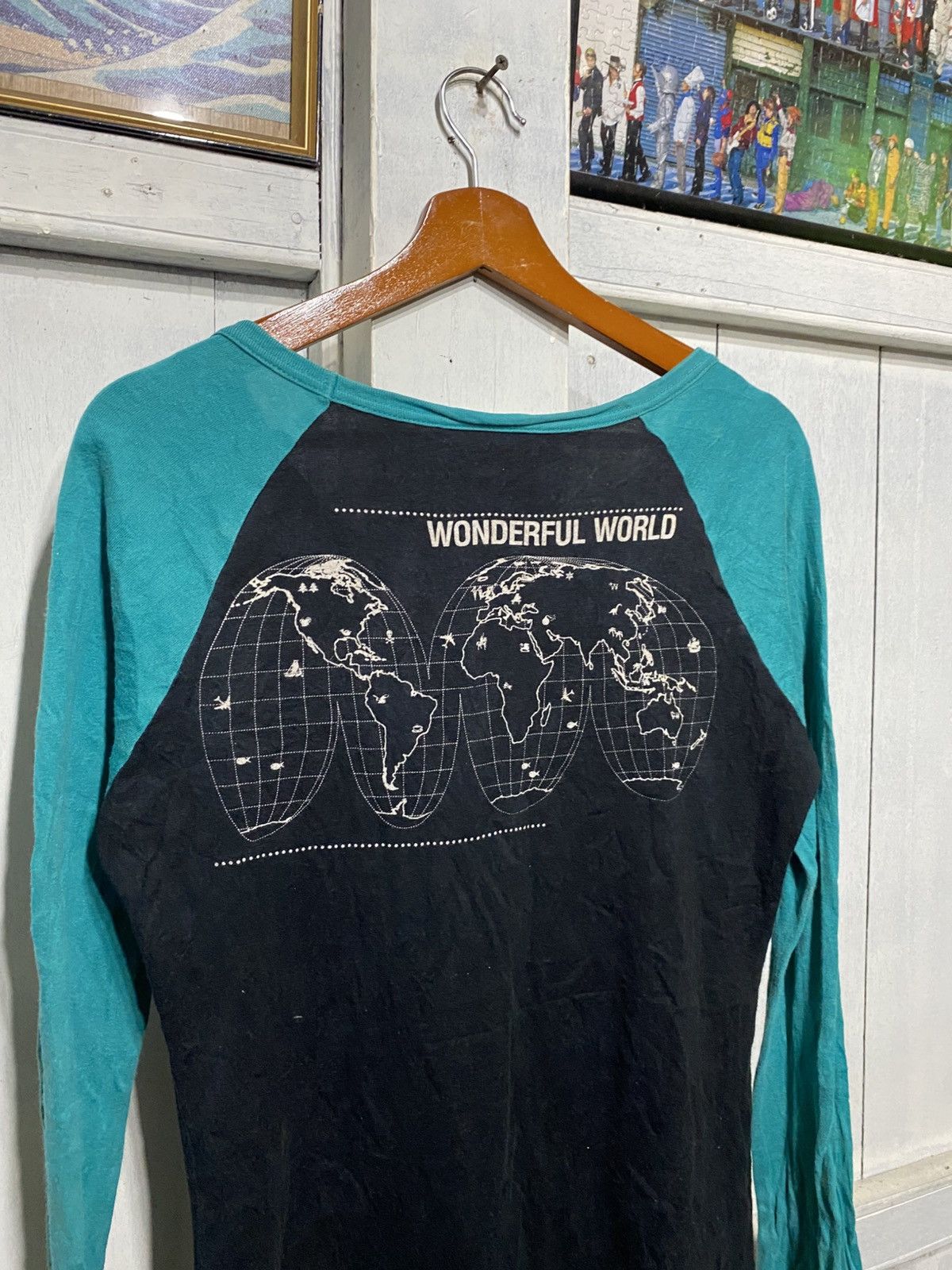 Hysteric Glamour × Japanese Brand × Vintage Vintage Sly Around The World 70's Raglan Tshirt Size S / US 4 / IT 40 - 4 Thumbnail