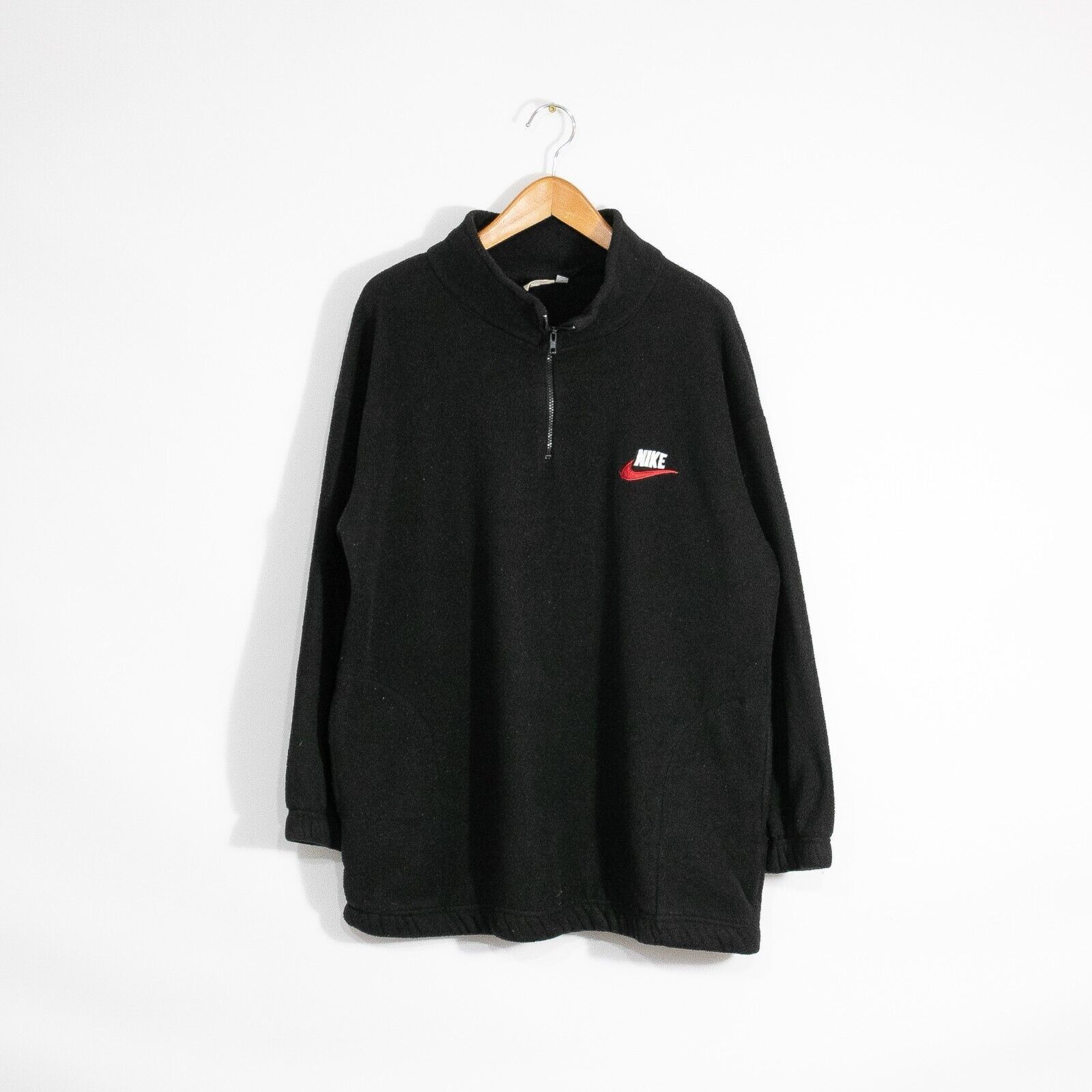 Nike Nike 80s Nike Quarter Zip Fleece Sweater Mens XL Distressed Size US XL / EU 56 / 4 - 1 Thumbnail