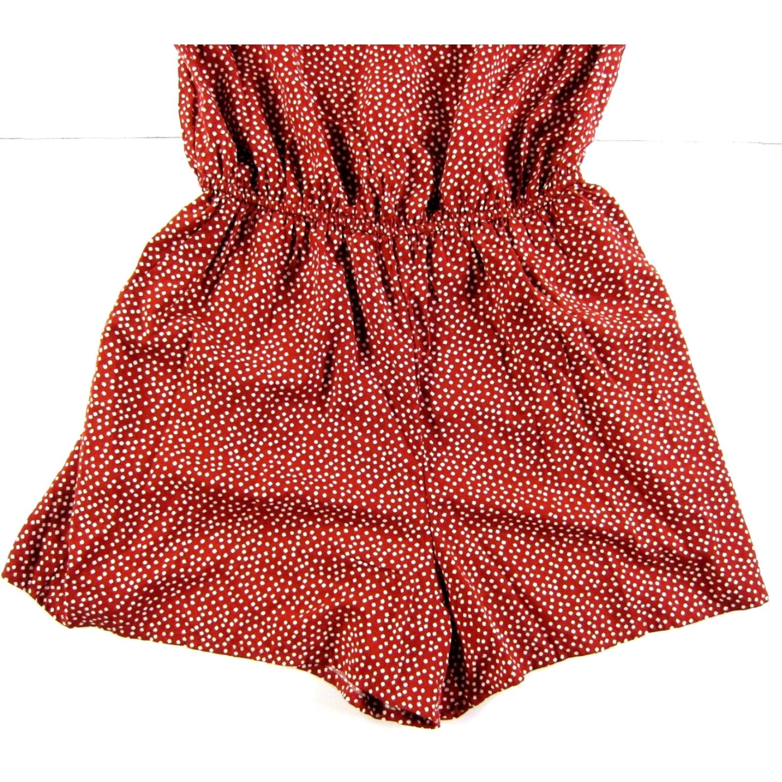 Old Navy Old Navy Romper Jumpsuit Women's Small Red Polka Dot Pocket Rayon Shorts Size 28" / US 6 / IT 42 - 6 Thumbnail