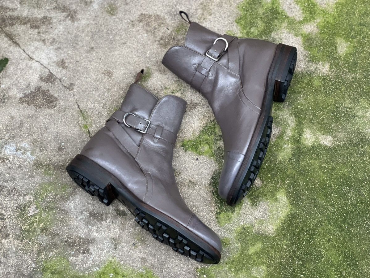 Prada PRADA GREY LEATHER ANKLE BOOT Size US 8.5 / EU 41-42 - 7 Thumbnail