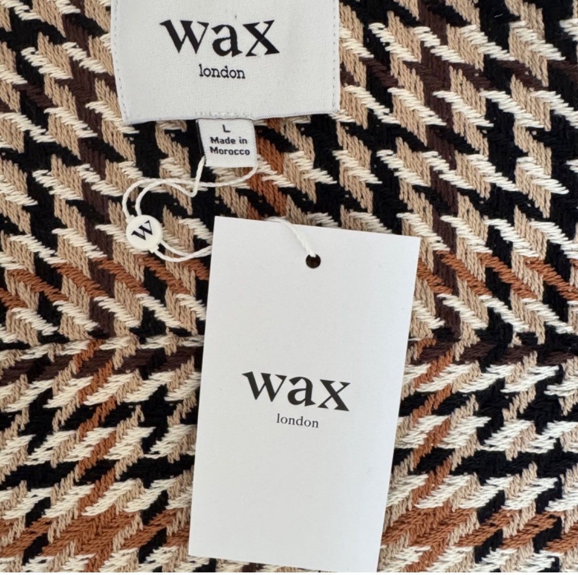 Wax London Whiting - Natural Houndstooth-Weave Overshirt Size US L / EU 52-54 / 3 - 6 Thumbnail