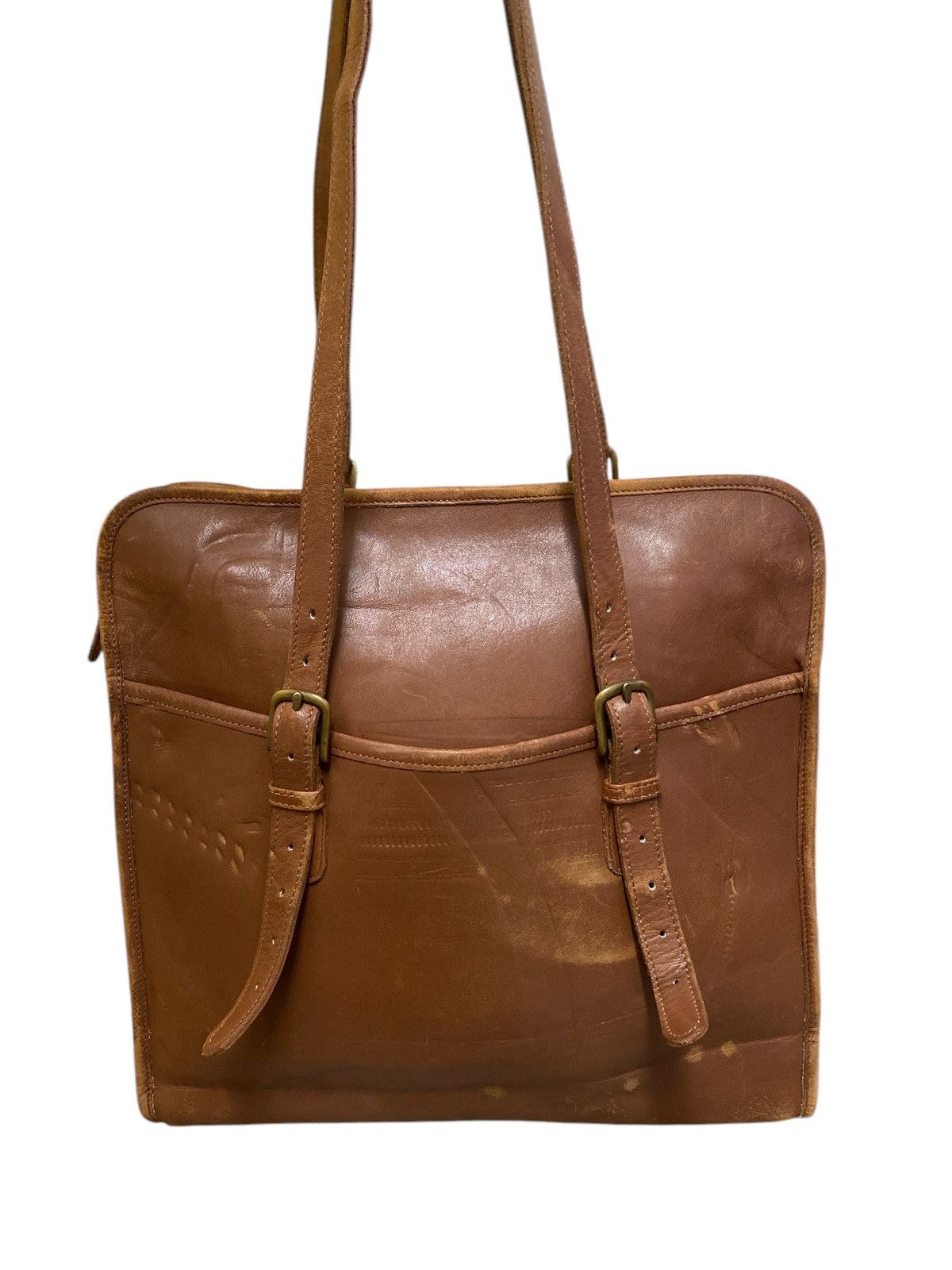 Genuine Leather × Leather × Vintage Vintage Laura USA Full Leather Shoulder Bag Size ONE SIZE - 4 Thumbnail