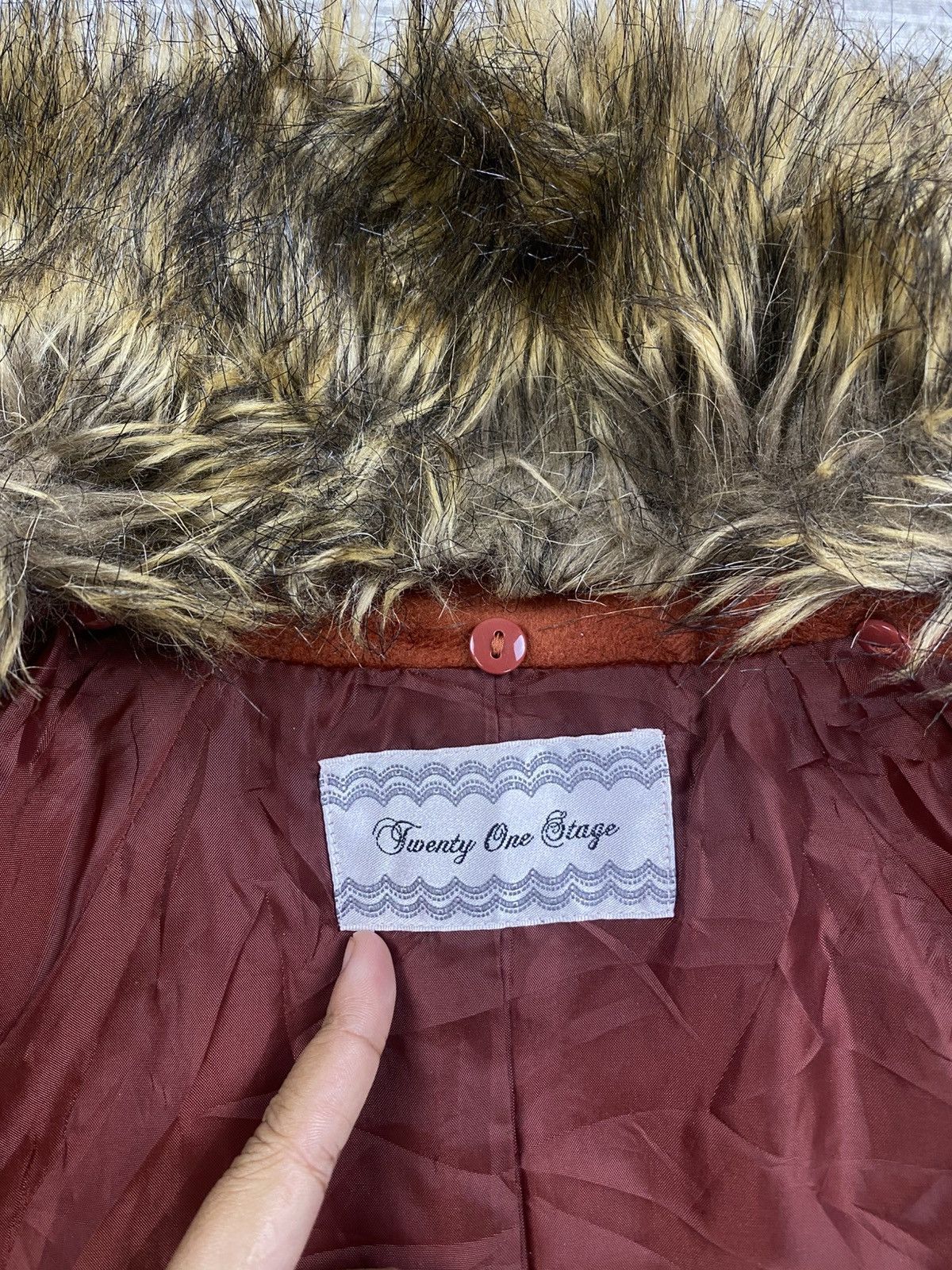 Japanese Brand × Le Grande Bleu (L.G.B.) × Vintage Vintage Twenty One Stage Faux Fur Hoodie Wool Jacket Size US M / EU 48-50 / 2 - 9 Thumbnail