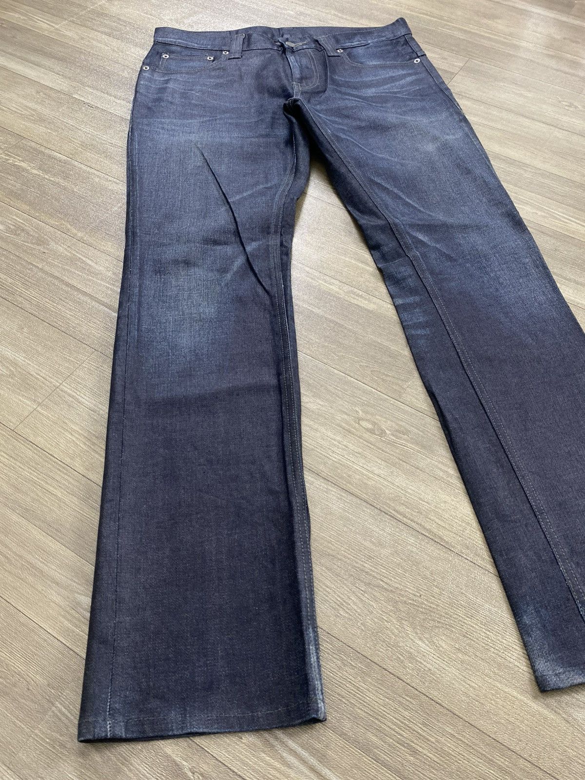 Tornado Mart 2000s Tornado Mart Waxed Clawmark Distressed Flared Jeans Size US 34 / EU 50 - 3 Thumbnail