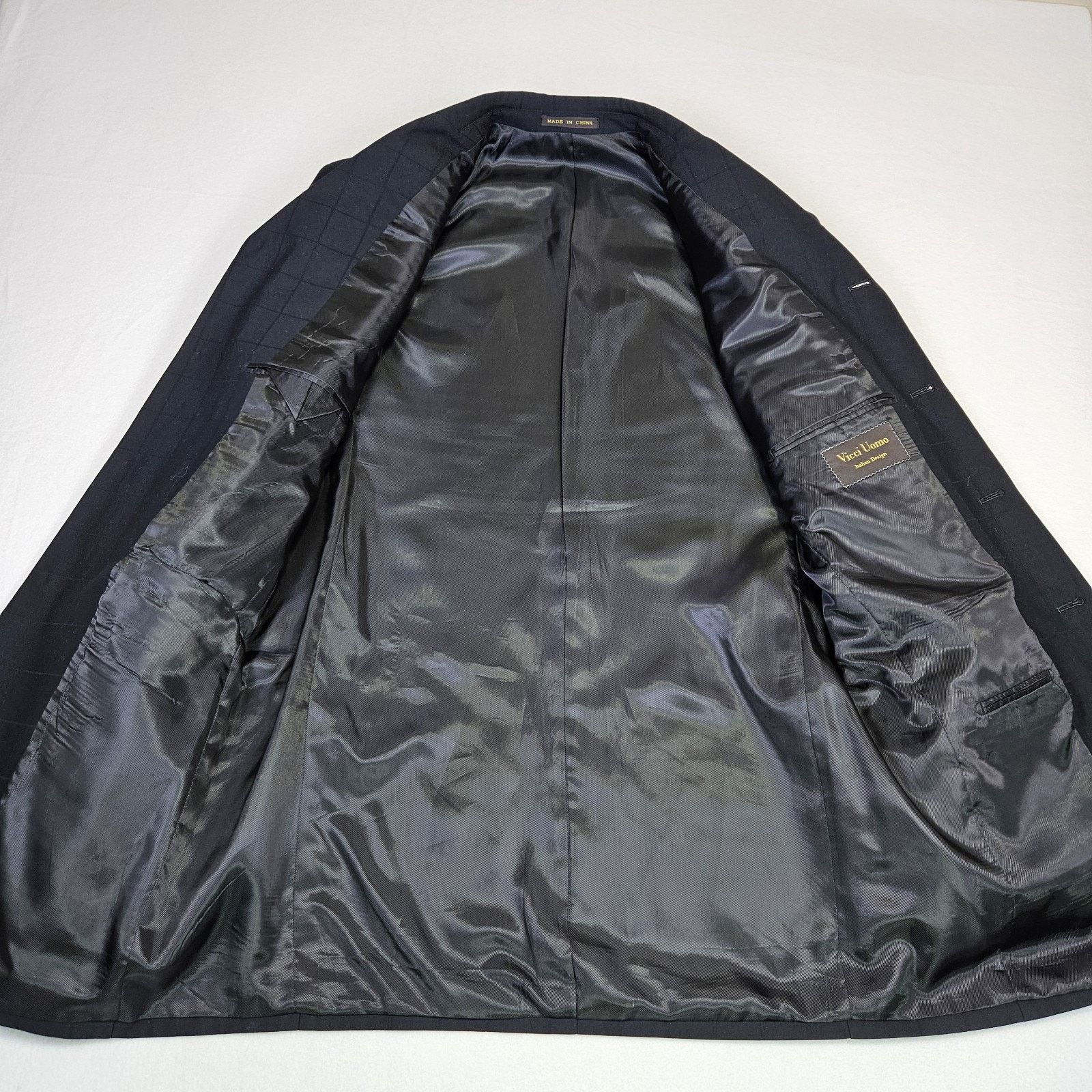 Other Italian Windowpane Overcoat Blazer Mens 40L Size 40L - 8 Thumbnail