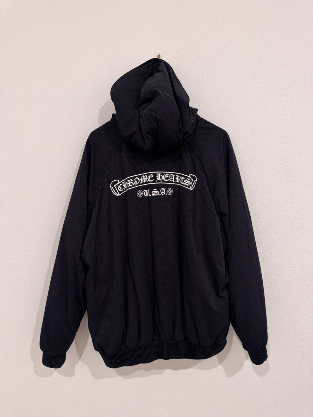 Chrome Hearts Chrome Hearts Reversible Jacquard Nylon Raglan Jacket Size US XXL / EU 58 / 5 - 5 Thumbnail