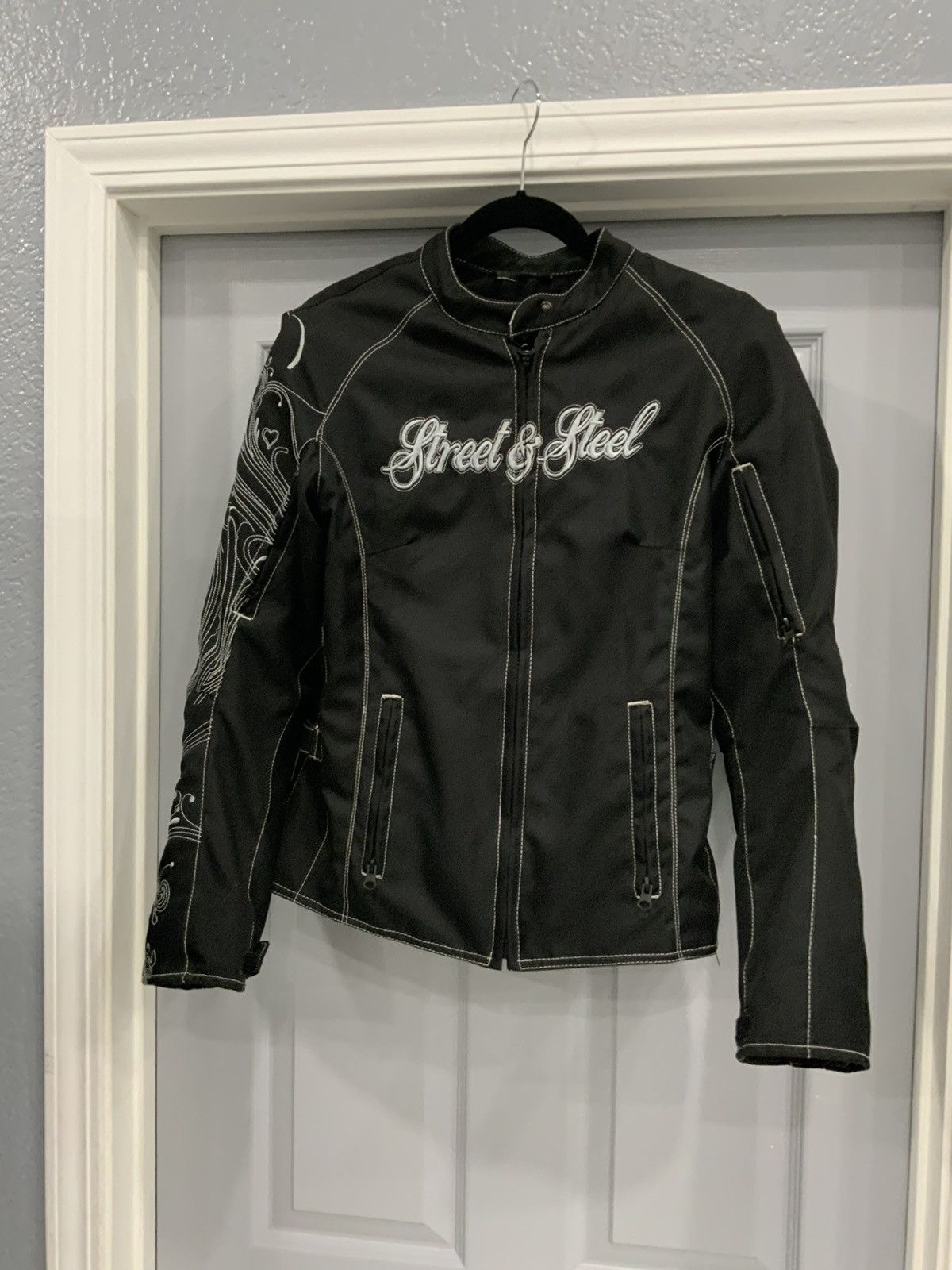 Other Street Steel Women Jacket Black Motorcycle Back Shoulder Arm Size S / US 4 / IT 40 - 1 Thumbnail