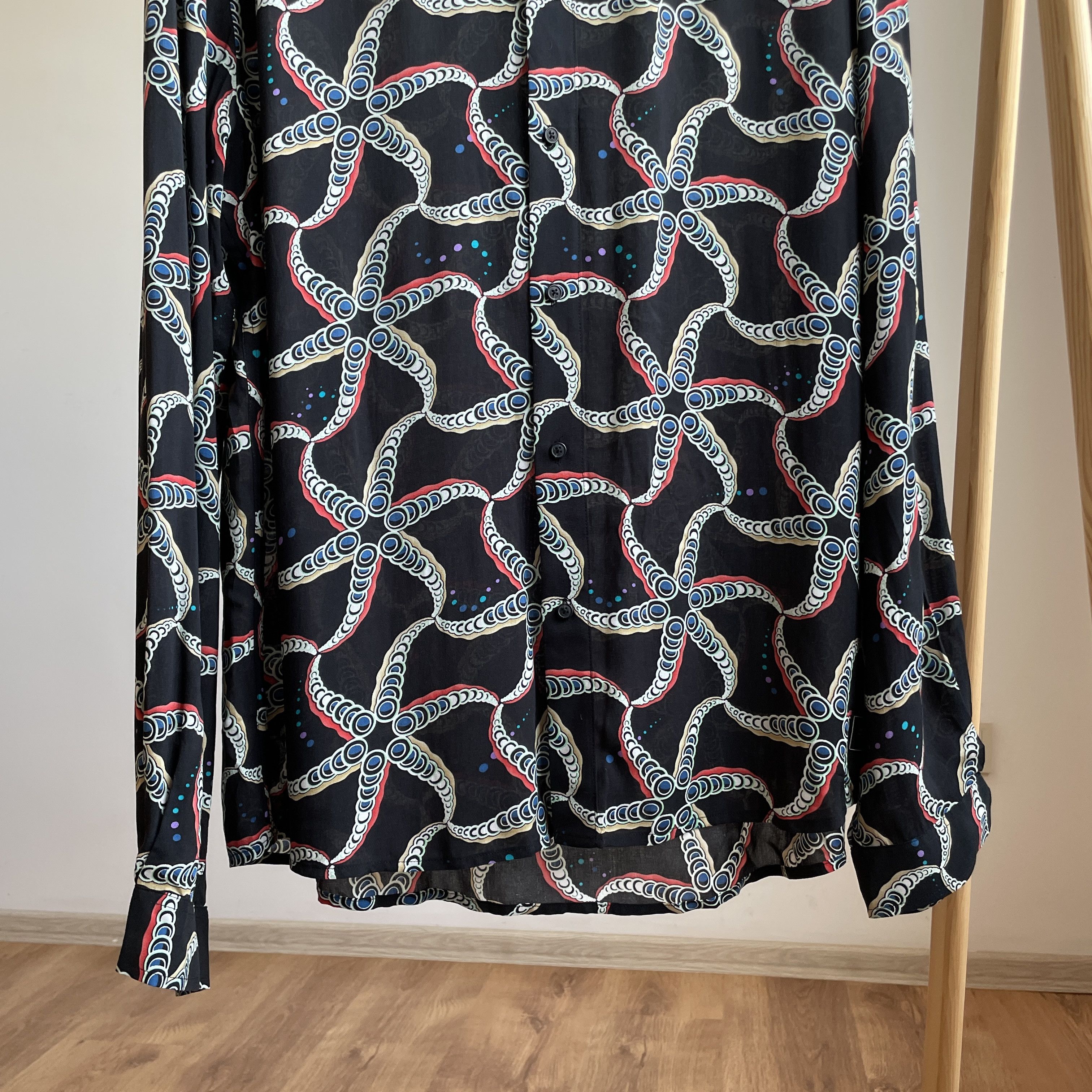 Scotch & Soda Scotch & Soda Printed Relaxed Fit Viscose Shirt Size XL Size US XL / EU 56 / 4 - 5 Thumbnail