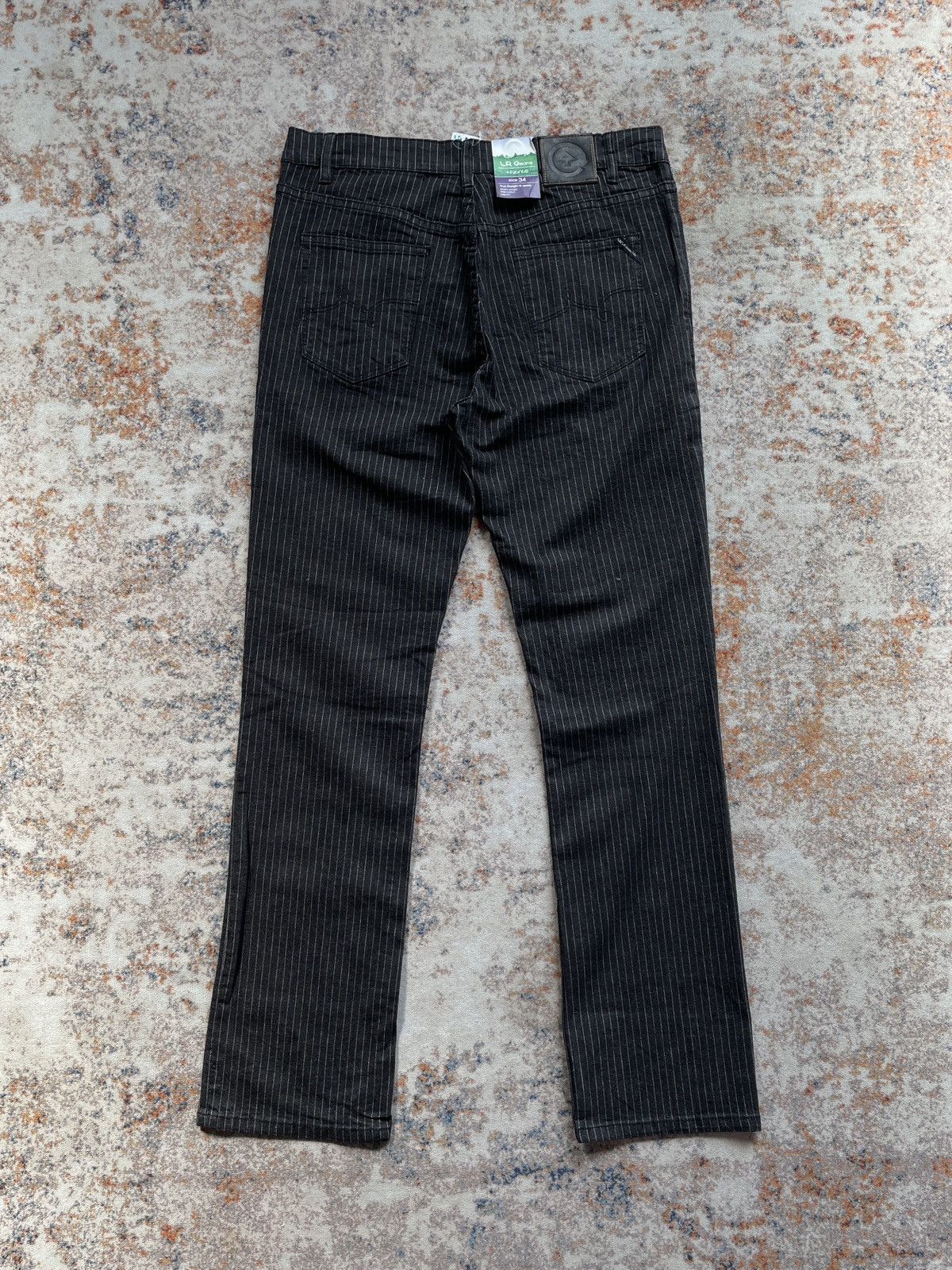 If Six Was Nine LR GEANS STRIPE TRUE STRAIGHT STRETCH Size US 34 / EU 50 - 3 Thumbnail