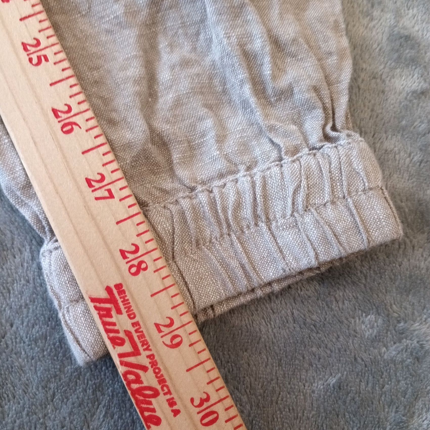 Nicole Miller Nicole Miller Cargo Pants Womens Small Gray Linen Drawstring Tapered 28x29 Size 28" / US 6 / IT 42 - 5 Thumbnail