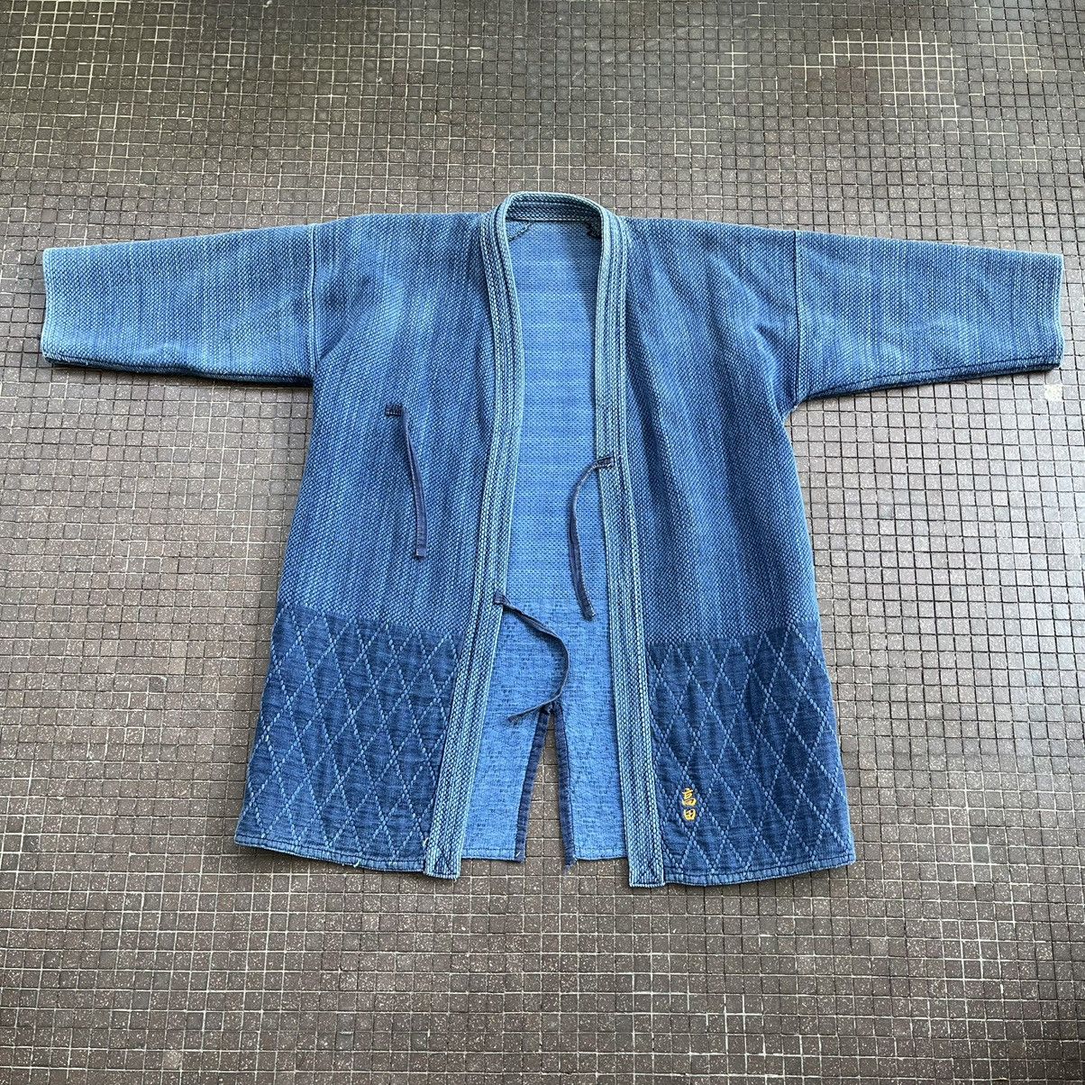 Indigo Vintage Japanese Sashiko Indigo Kendo Jacket Distressed Size US L / EU 52-54 / 3 - 1 Thumbnail