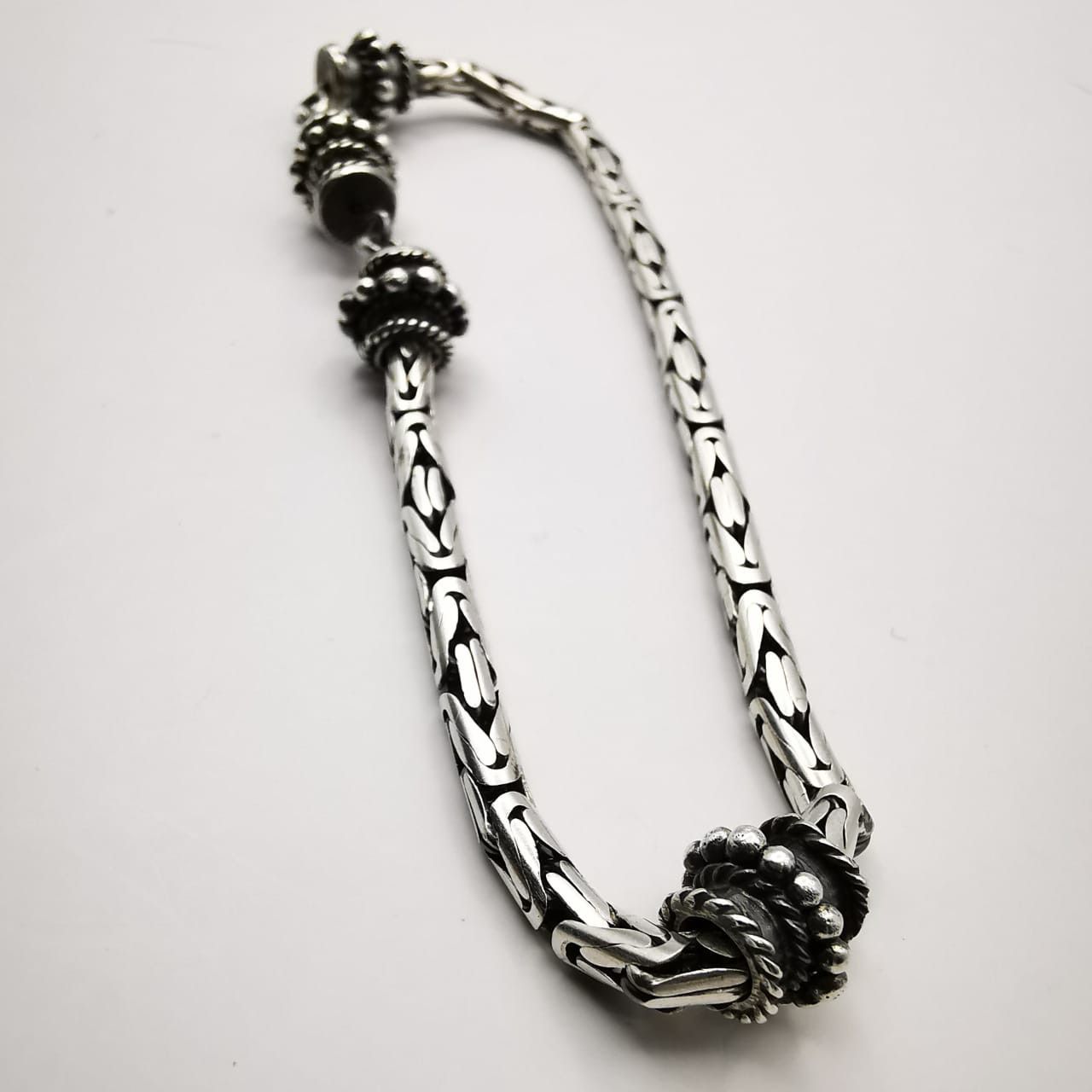 Sterling Silver Vintage Bracelet,925 Sterling Silver, Jewelry 14,3 g Size ONE SIZE - 7 Thumbnail