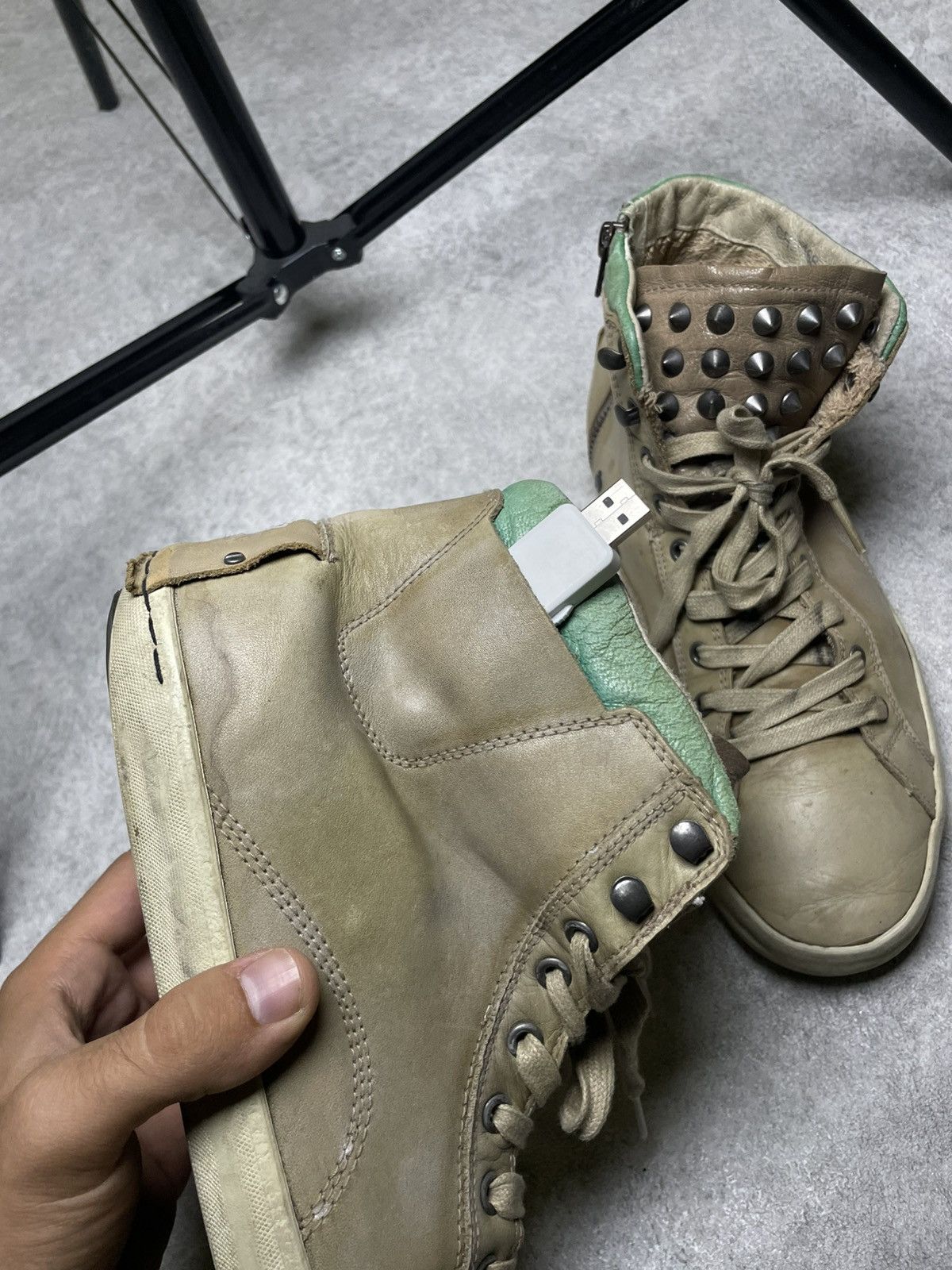 A.S.98 A.S. 98 Style leather Ankle Carol Skull Opium Goth Punk y2k Size US 10 / IT 40 - 3 Thumbnail