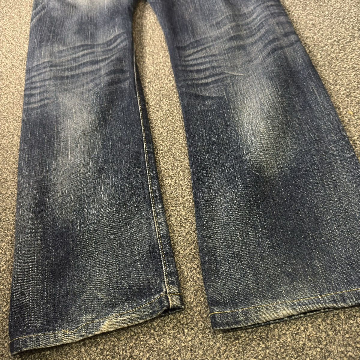 14th Addiction Vintage 90s Distressed Wash Back Number Straight Cut Denim Size US 34 / EU 50 - 11 Thumbnail