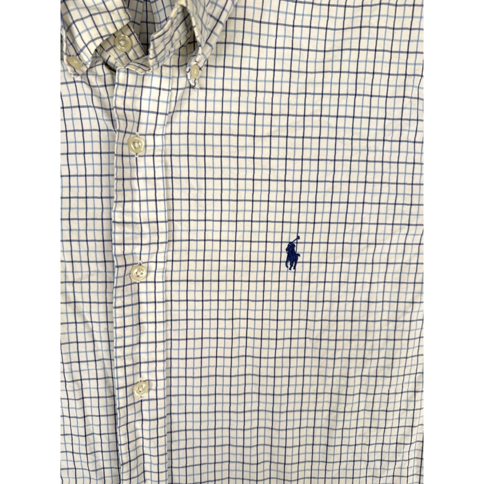 Polo Ralph Lauren VINTAGE Polo Ralph Lauren Shirt Men 2XL White Plaid Button-Up Long Sleeve Cotton Regular Mens Size US XXL / EU 58 / 5 - 6 Thumbnail