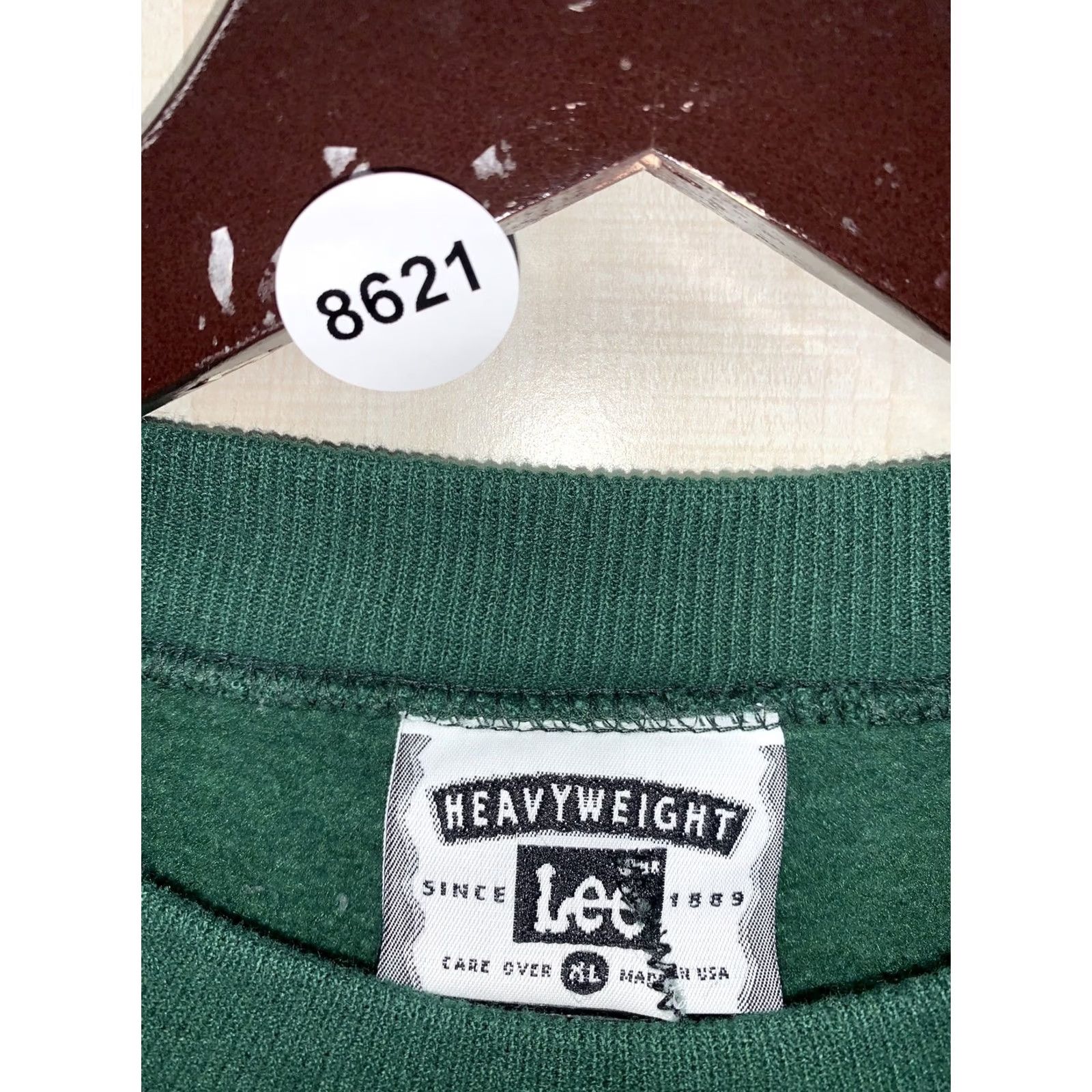 Lee VINTAGE Lee Heavyweight Fall Fan Inlay Womens Green Sweatshirt XL USA Made-8621 Size XL / US 12-14 / IT 48-50 - 3 Thumbnail