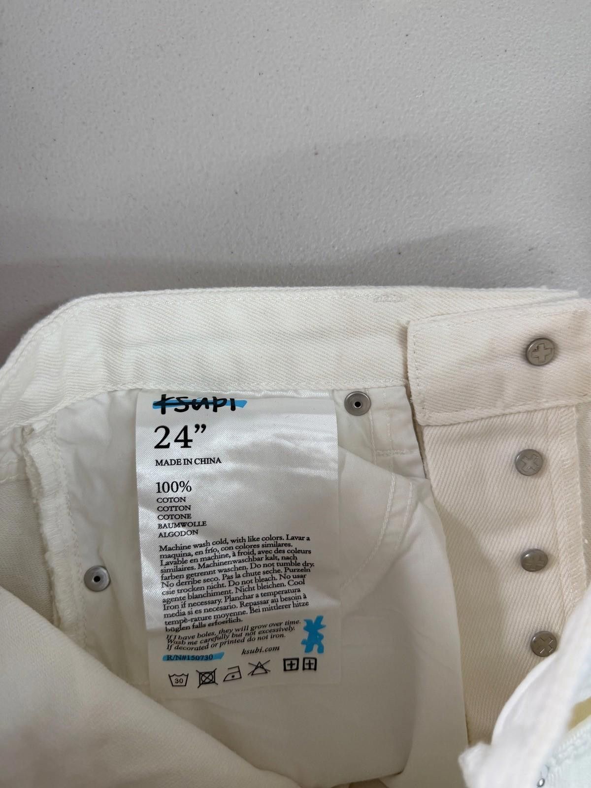 Ksubi new ksubi womens denim jeans brooklyn jean white sliced 24 6 Size 24" / US 00 / IT 34 - 8 Thumbnail