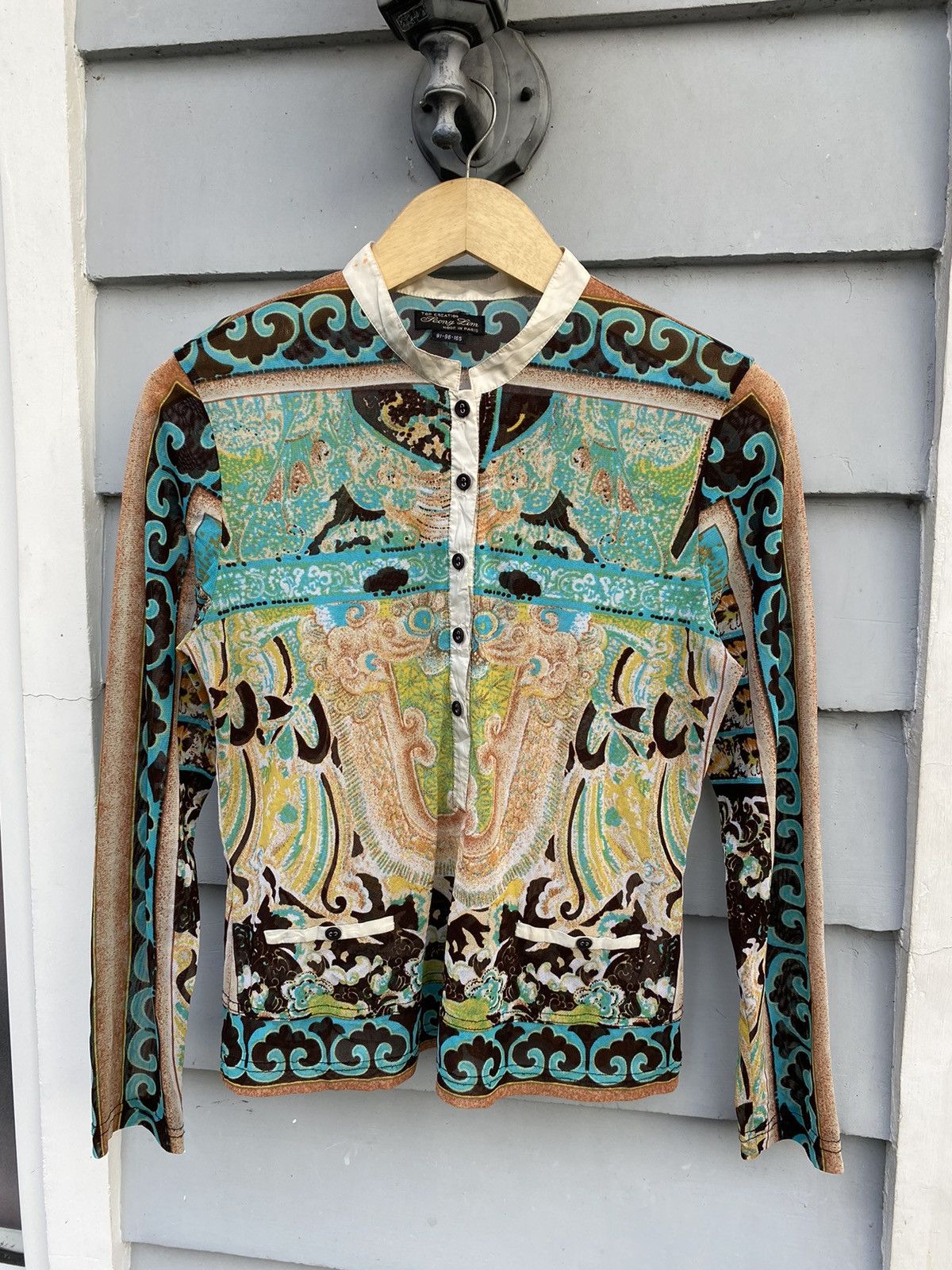 Vintage Mystic Rhapsody Printed Mesh Top Size ONE SIZE - 1 Thumbnail