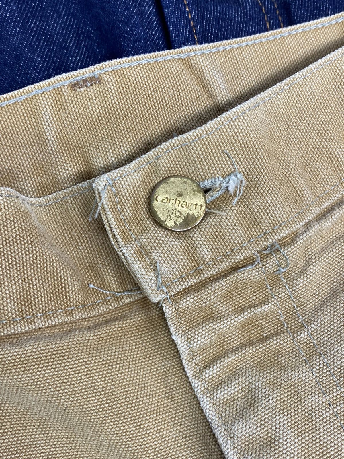 Carhartt Carhartt Vintage Double Knee Canvas Work Pants 33x34 Beige Size US 34 / EU 50 - 19 Thumbnail