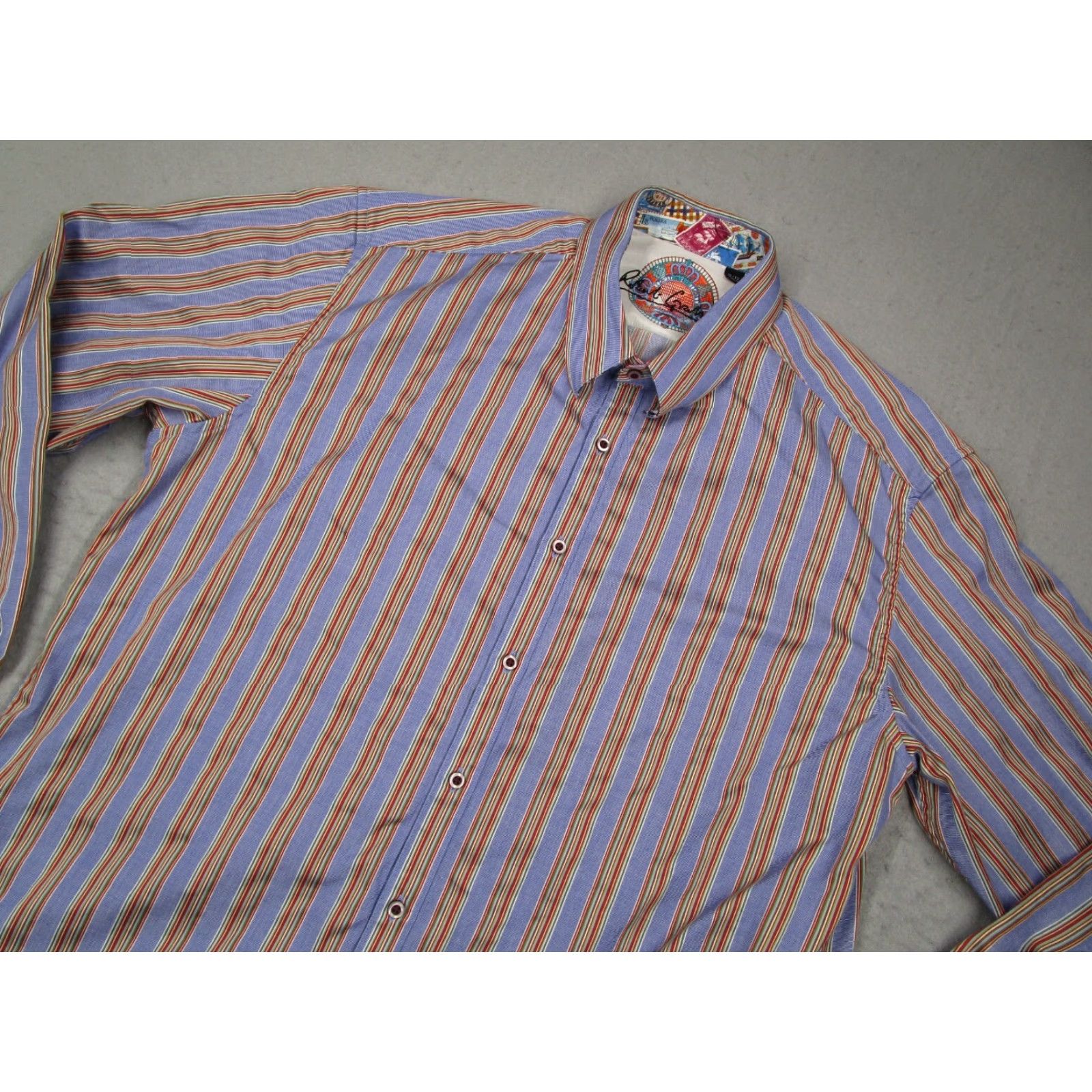 Robert Graham VINTAGE Robert Graham Dress Shirt Mens XL Purple Striped Button Up All Seasons Casual Office Size US XL / EU 56 / 4 - 2 Thumbnail