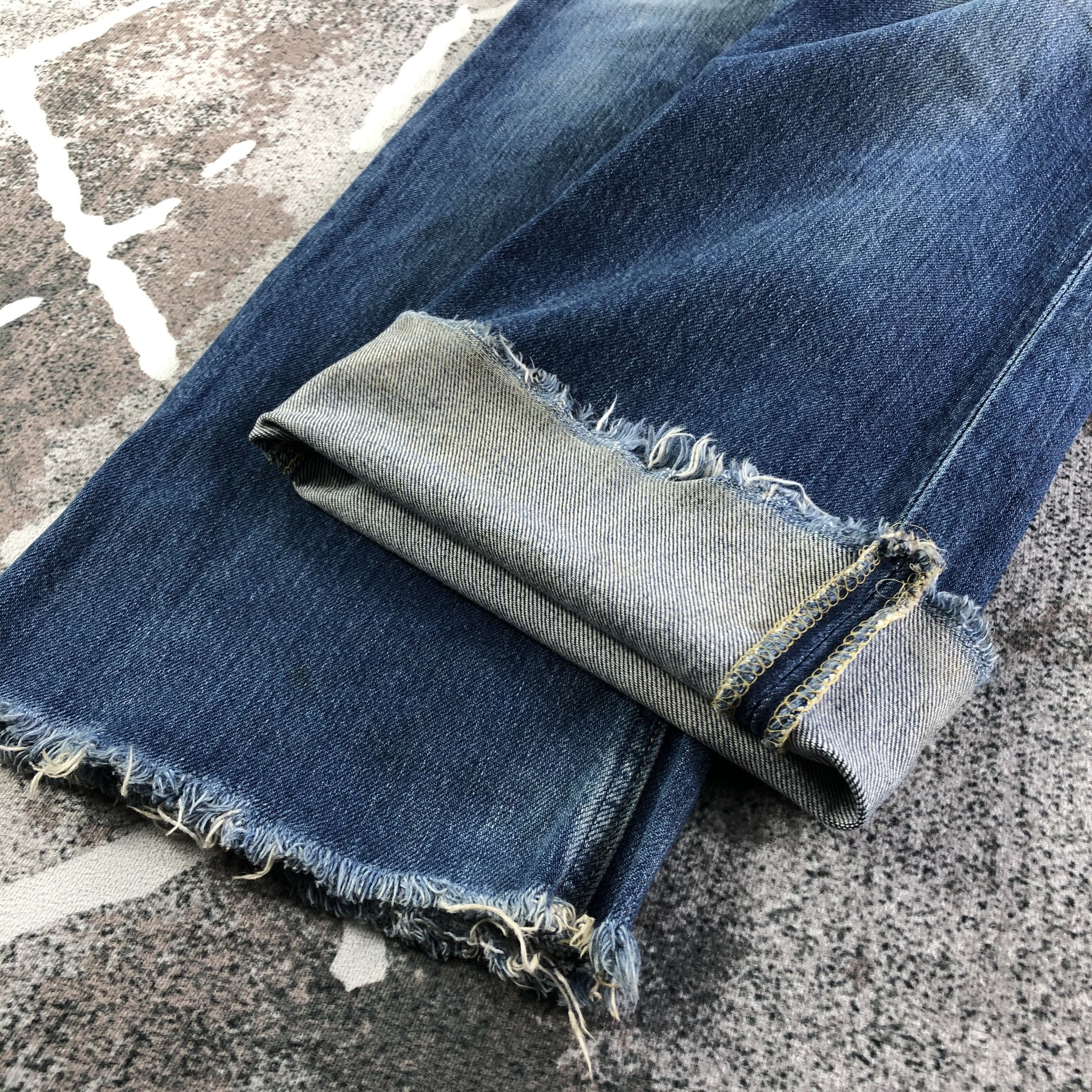 Lee Distress Vintage Lee Riders Jeans Flare Denim KJ2439 Size US 32 / EU 48 - 7 Thumbnail