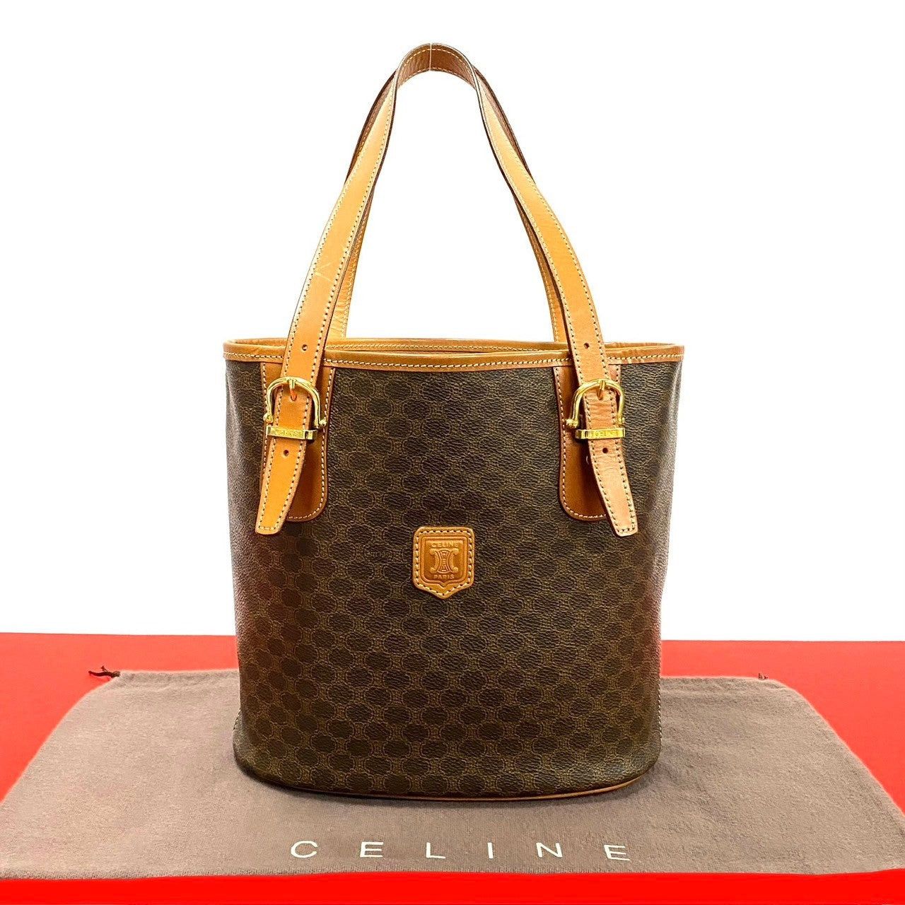 Celine Celine Tote Bag Brown Leather Size ONE SIZE - 1 Thumbnail
