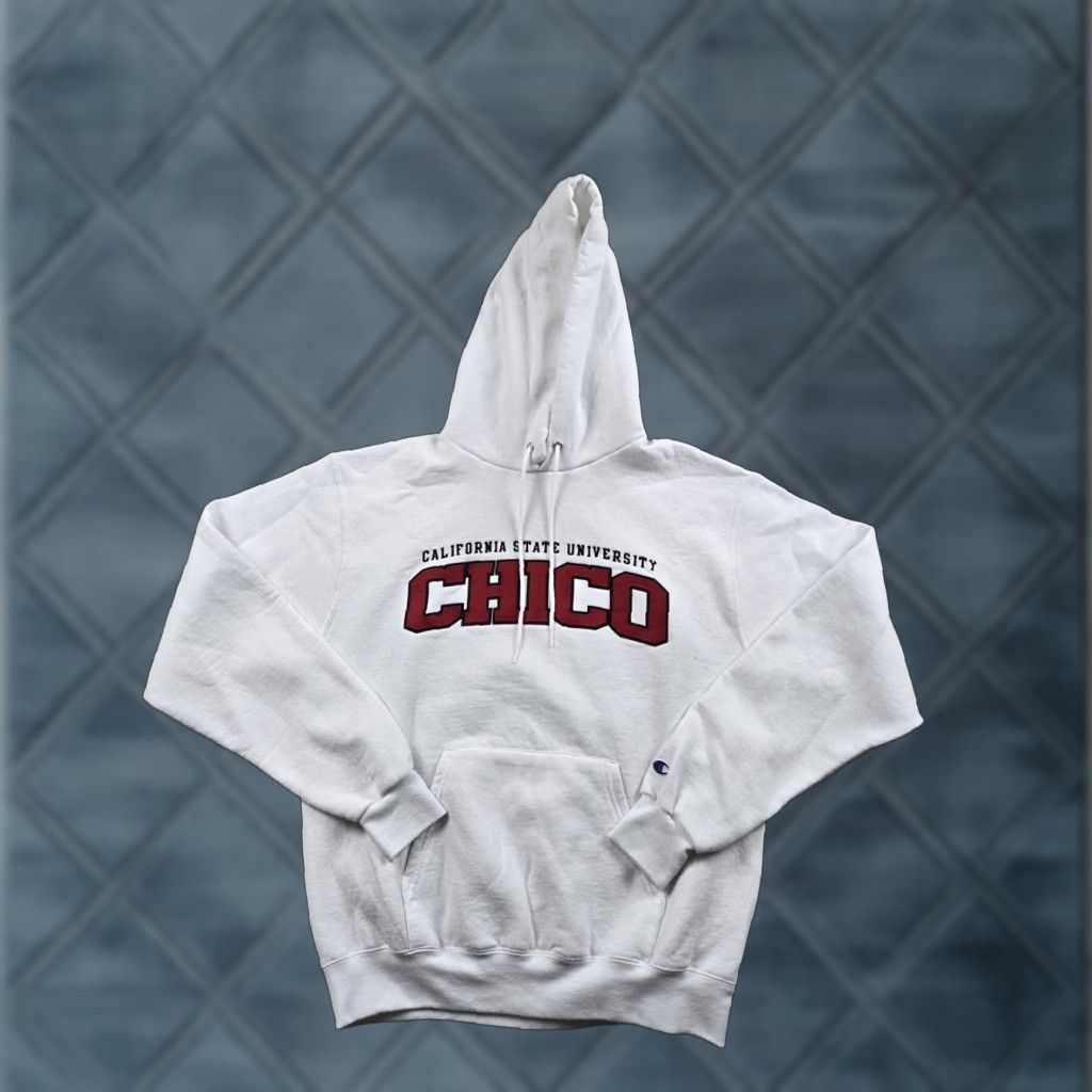 Champion Champion University Hoodie Chico State Mens White Medium Pullover Stitched Size US M / EU 48-50 / 2 - 1 Thumbnail