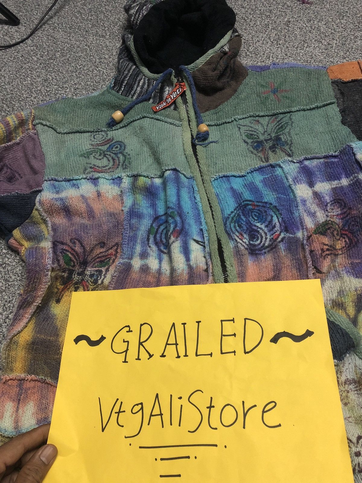 Vintage Vintage Handmade Patchwork Yak’n Yeti Nepal Zipper Hoodies Size US L / EU 52-54 / 3 - 23 Thumbnail