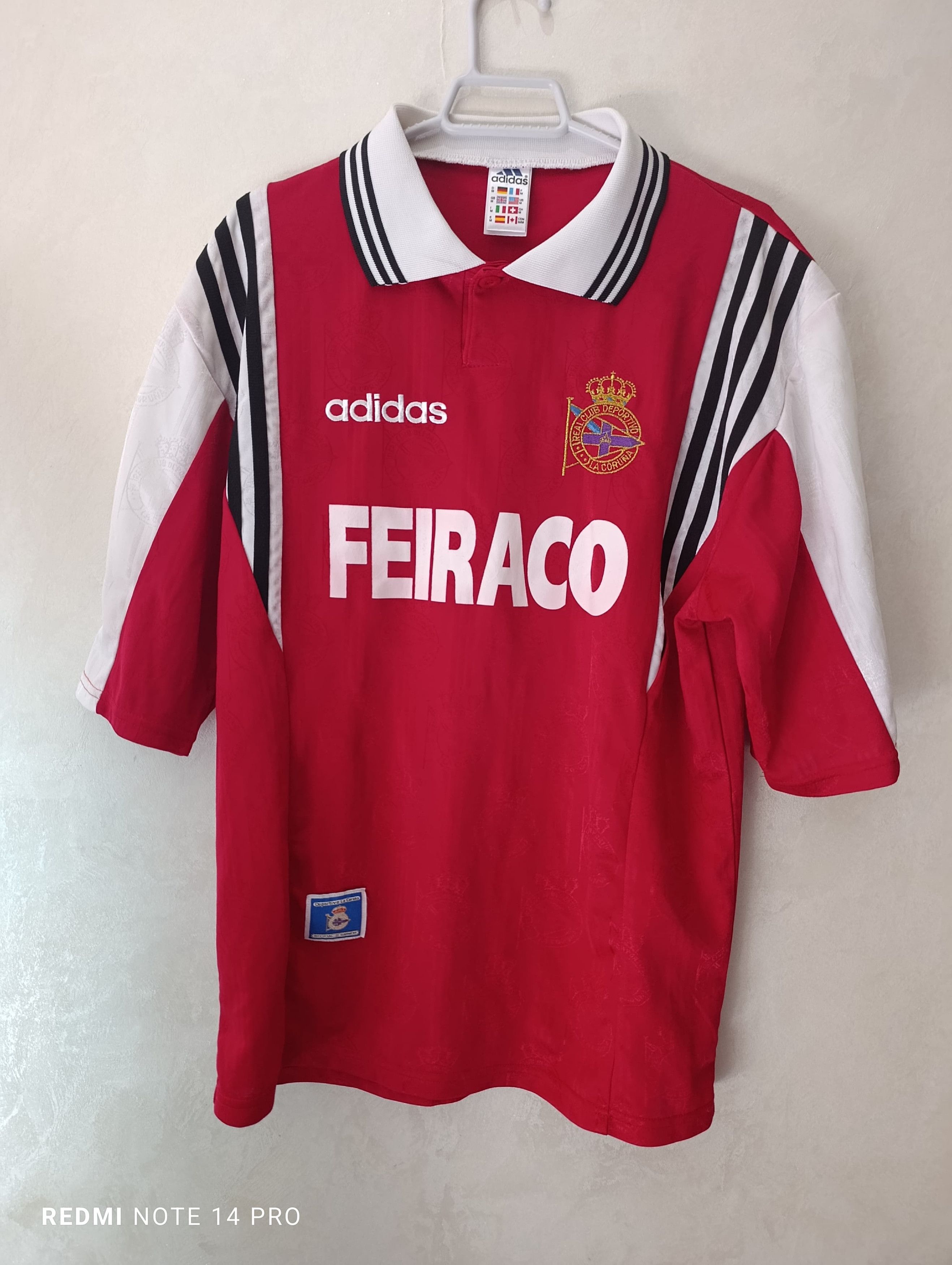 Adidas Super Rare 1995 Deportivo La Coruna Vintage La Liga Jersey M Size US M / EU 48-50 / 2 - 1 Thumbnail