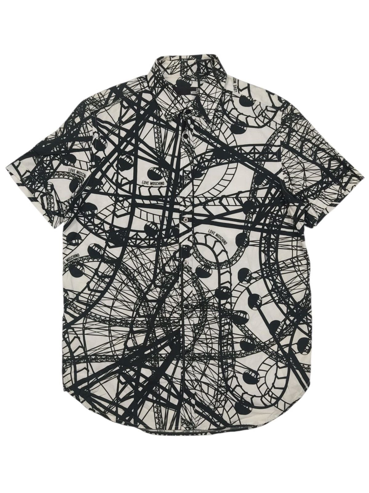 Japanese Brand × Moschino Love MOSCHINO Rollercoaster Print Polo Shirt Size US M / EU 48-50 / 2 - 1 Thumbnail