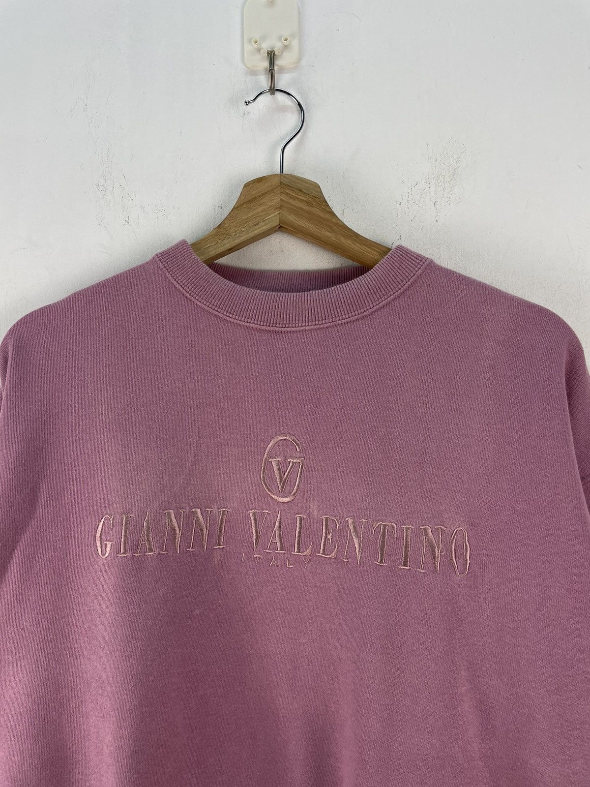 Valentino Vintage Gianni Valentino Sweatshirt Baggy Dusty Pink Size US L / EU 52-54 / 3 - 2 Thumbnail