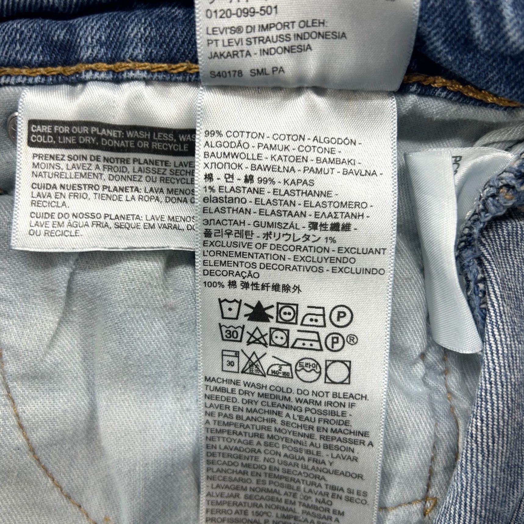 Levi's Levi’s 511 Jeans Men 29x30 Blue Skinny Fit Medium Wash Stretch Denim Cotton Slim Regular Zip Pockets Logo Zipper Vintage No Size US 29 - 4 Thumbnail