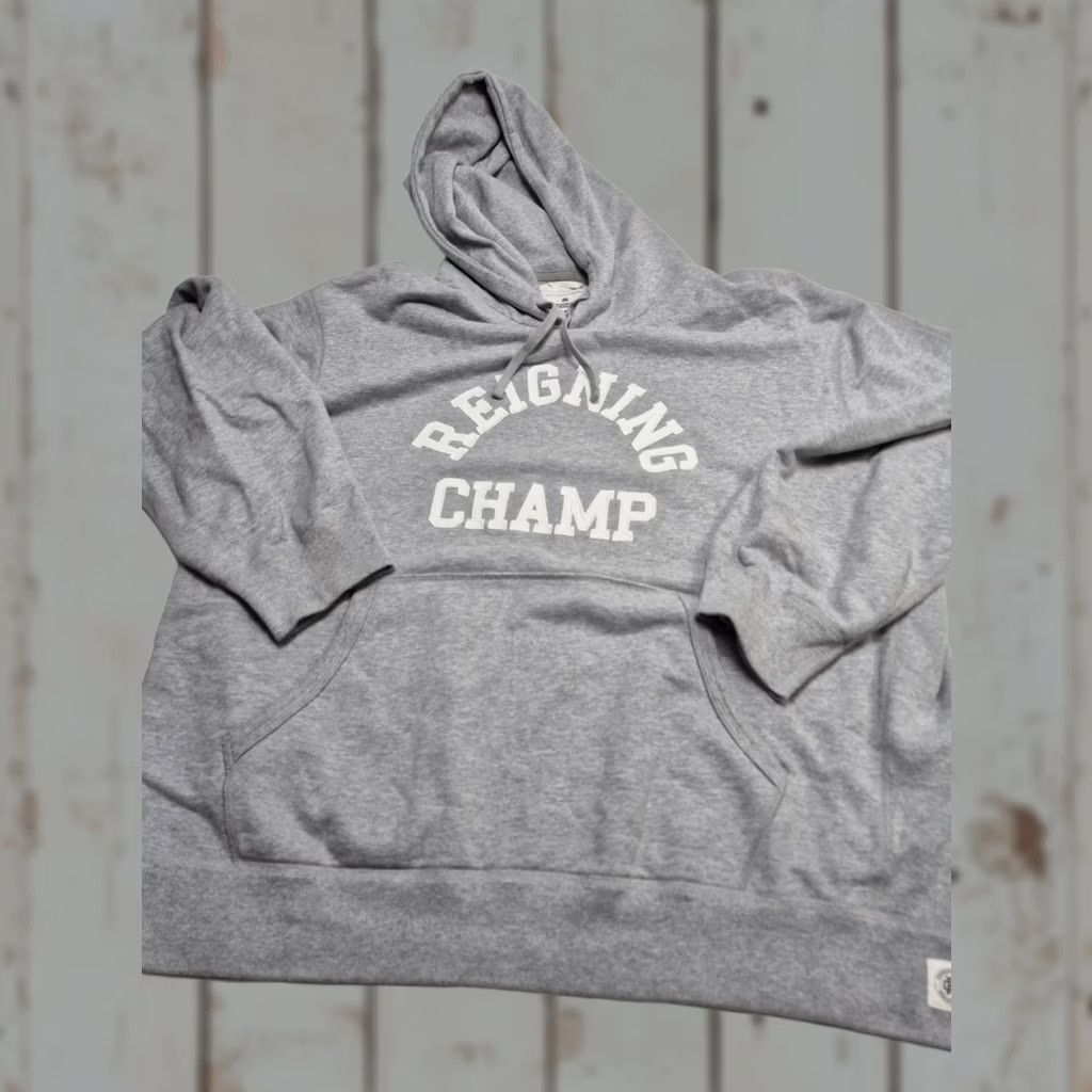Reigning Champ Reigning Champ Hoodie Mens 2XL Gray Fleece Pullover Kangaroo Pocket Logo Size US XXL / EU 58 / 5 - 1 Thumbnail