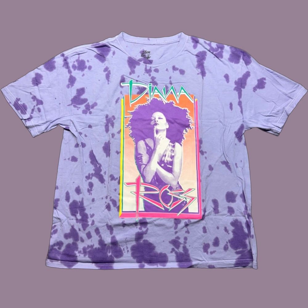 Vintage Diana Ross The Boss Apparel T-Shirt Womens 2X Purple Tie Dye Retro Graphic New Size XXL / US 16-18 / IT 52-54 - 1 Thumbnail