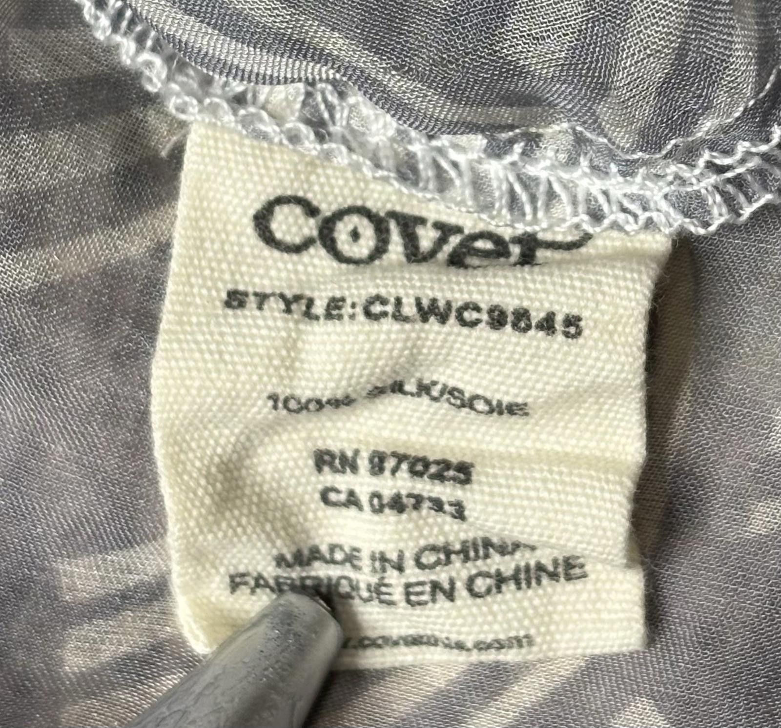 Enrico Coveri Covet Top Women's XS/TP 100% Silk Geometric Sheer Tie Hem Size XS / US 0-2 / IT 36-38 - 10 Thumbnail