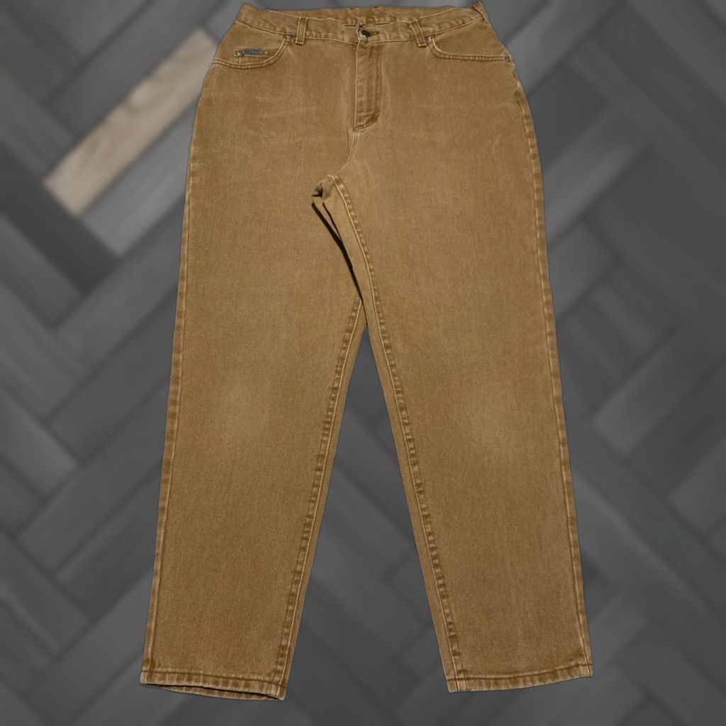 Lee VINTAGE Lee Jeans Womens 90s USA Riveted Brown Size 16 Petite Tapered 5-Pocket Denim Size 24" / US 00 / IT 34 - 1 Thumbnail
