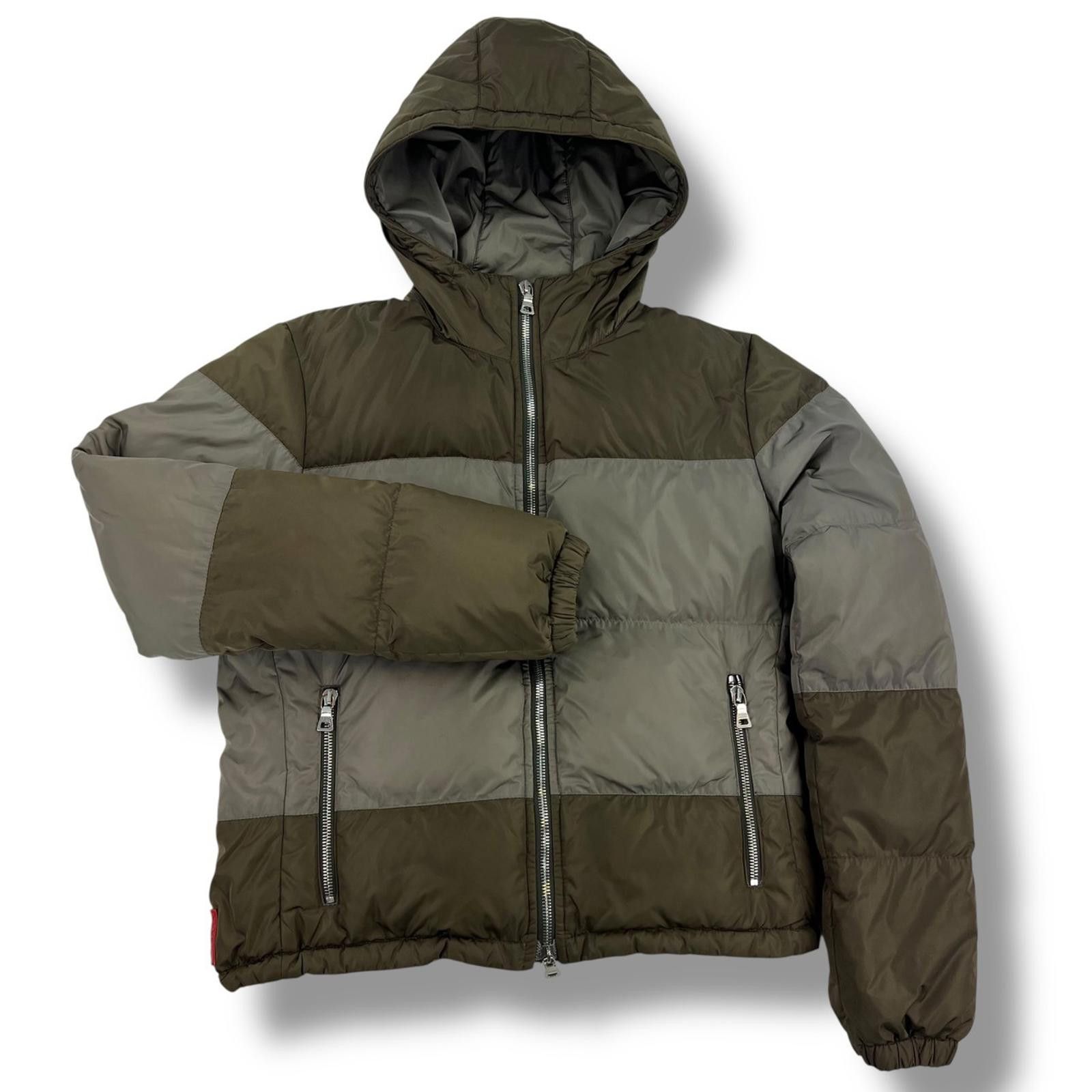 Prada Prada Women's Khaki Two Tone Puffer Jacket Size M / US 6-8 / IT 42-44 - 2 Thumbnail