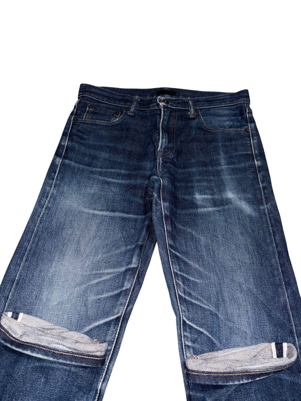 If Six Was Nine 30x31 Uniqlo Selvedge Jeans Kaihara Denim whisker distressed Size US 30 / EU 46 - 1 Thumbnail