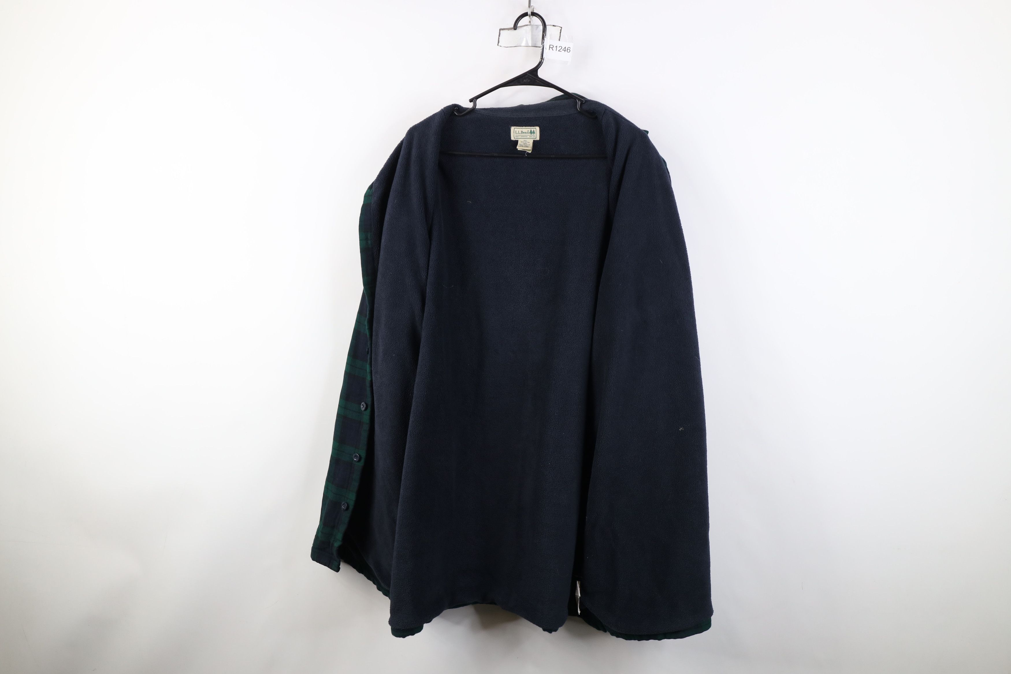 L.L. Bean Vintage LL Bean Fleece Lined Flannel Button Shirt Jacket Size US XXL / EU 58 / 5 - 10 Thumbnail